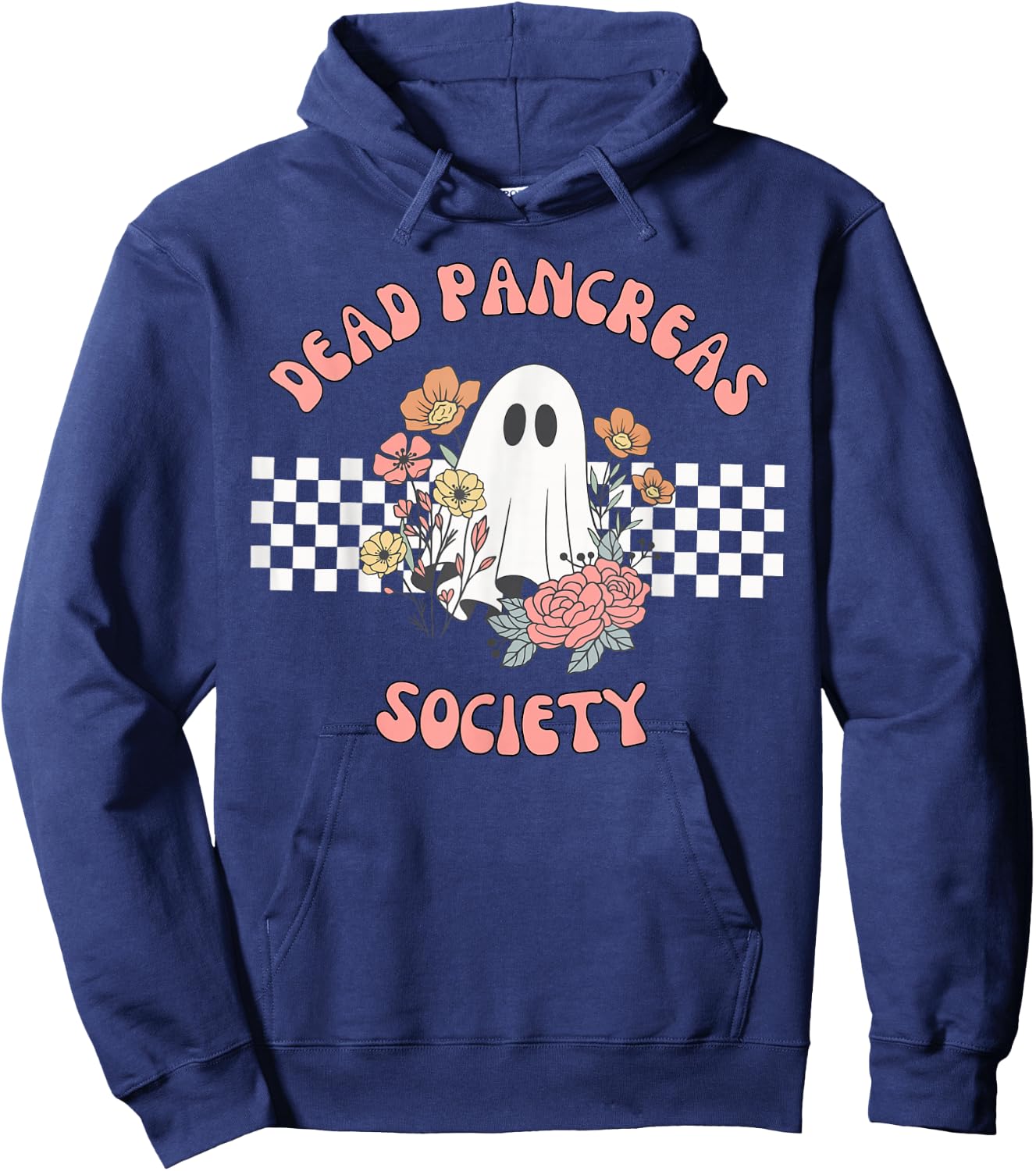 Dead Pancreas Society Funny Ghost Diabetes Awareness Hoodie - Hoodie | Navy