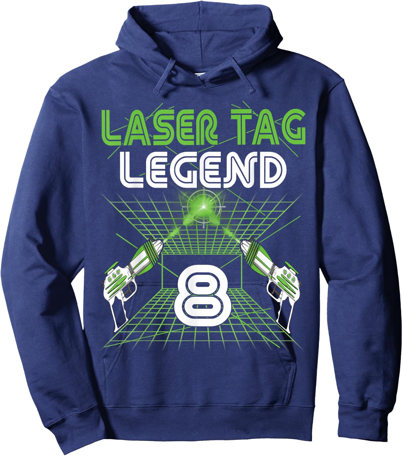 Lasertag Birthday Party - laser tag 8 years birthday Hoodie - Hoodie | Navy