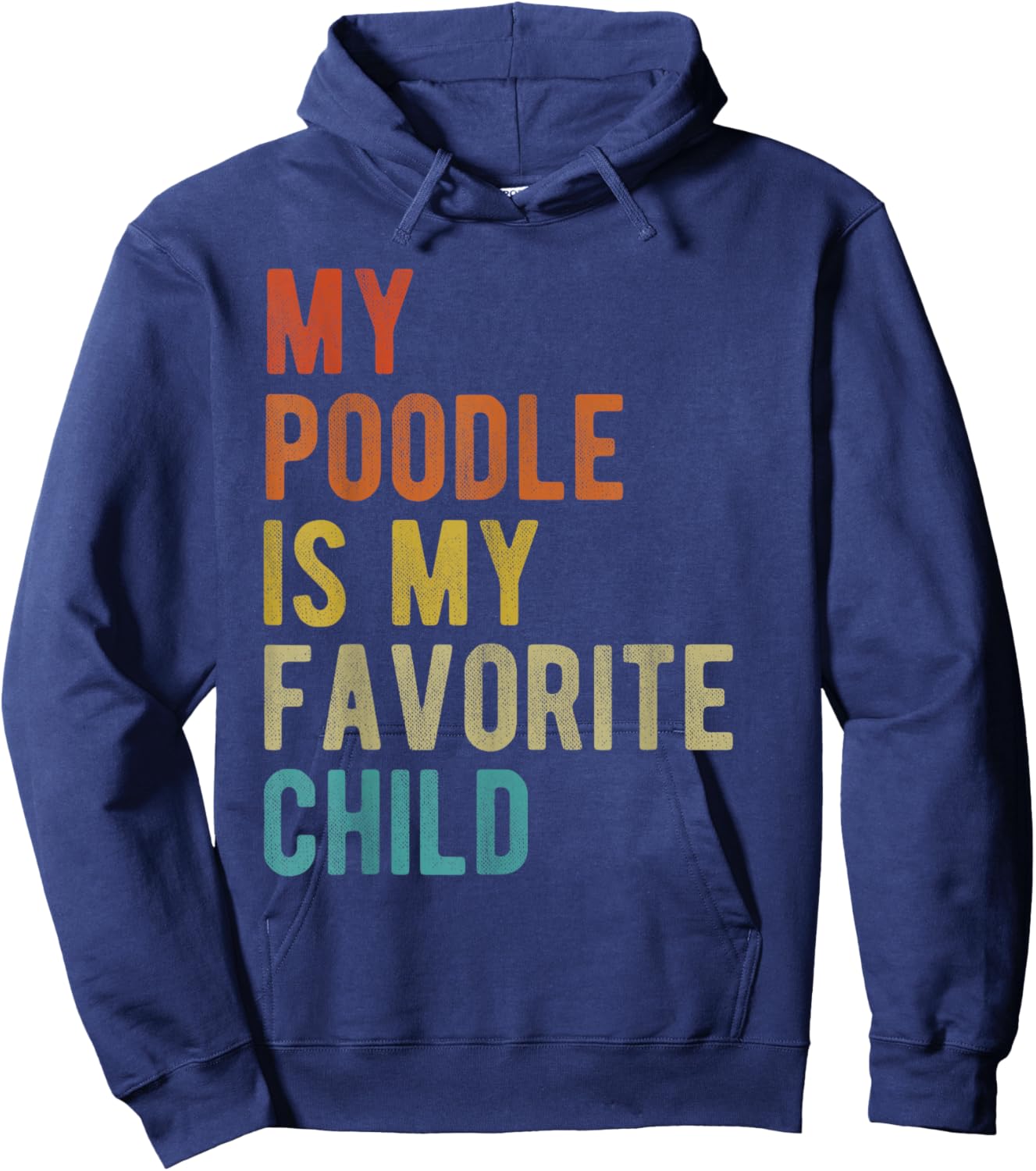 Standard Toy Poodle Mom Dad Dog Lover Funny Sarcastic Quote Hoodie - Hoodie | Navy