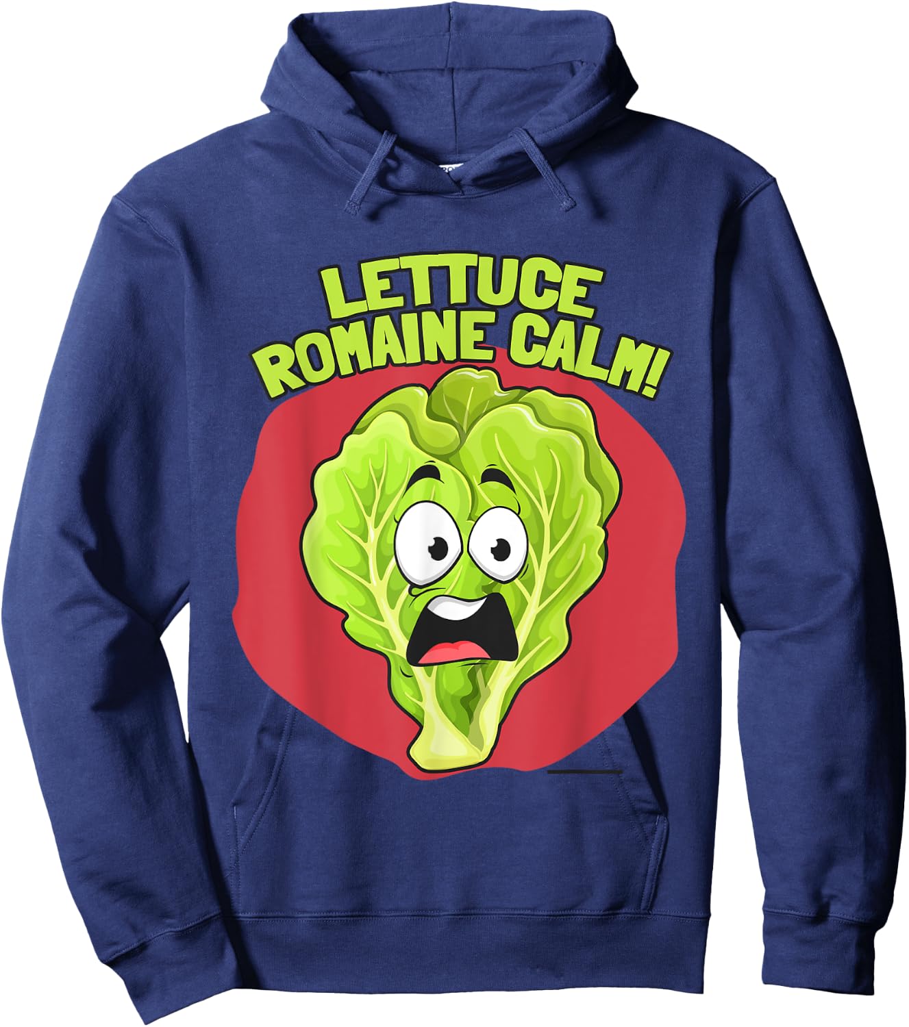 Vegan Lettuce Romaine Calm Vegetarian Carrot On Funny Hoodie - Hoodie | Navy