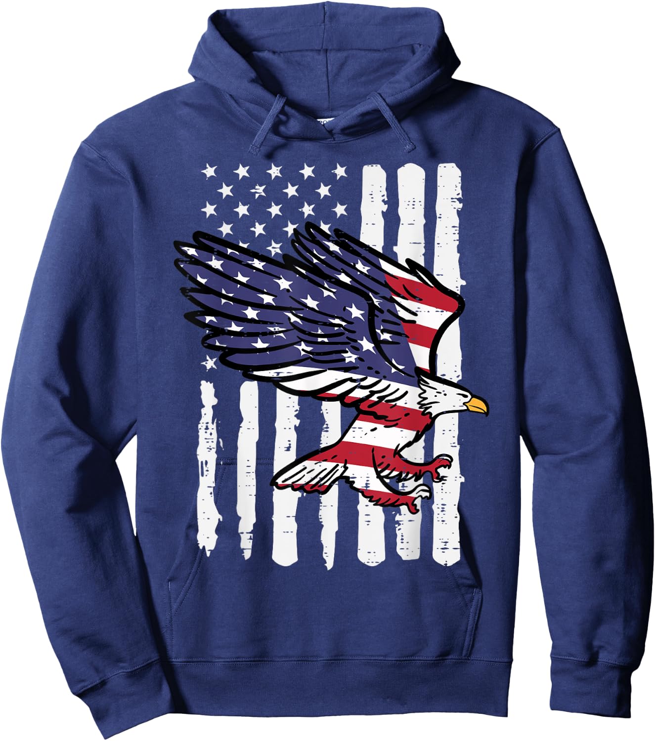 4th Of July American Bald Eagle Flag America Women Men Kids Hoodie - Hoodie | Navy