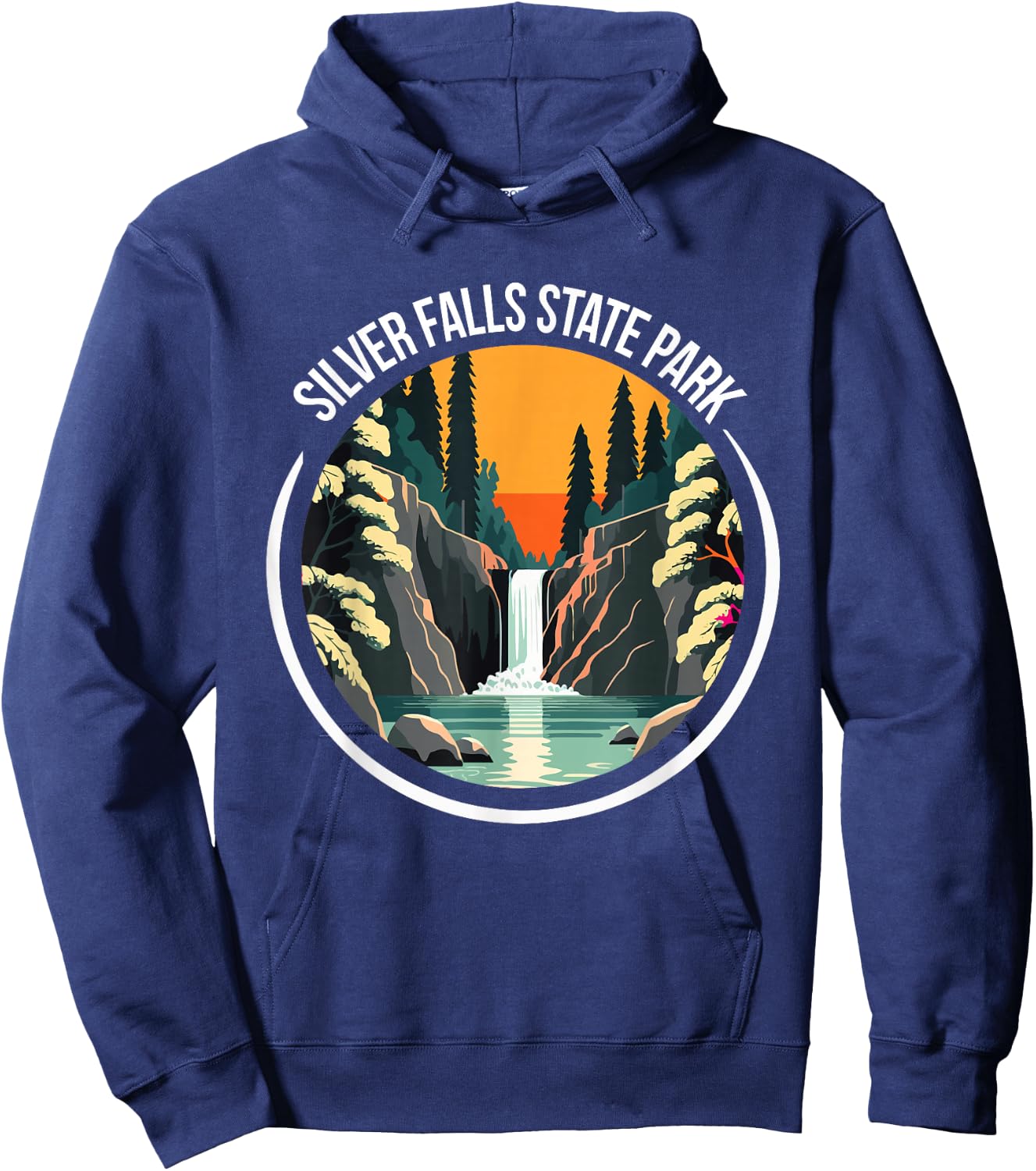 Nature lovers Waterfalls Silver Falls State Park Souvenir Hoodie - Hoodie | Navy
