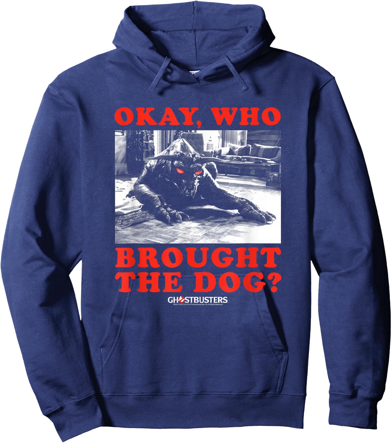 Ghostbusters Who Brought The Dog Zuul Funny Movie Hoodie - Hoodie | Navy
