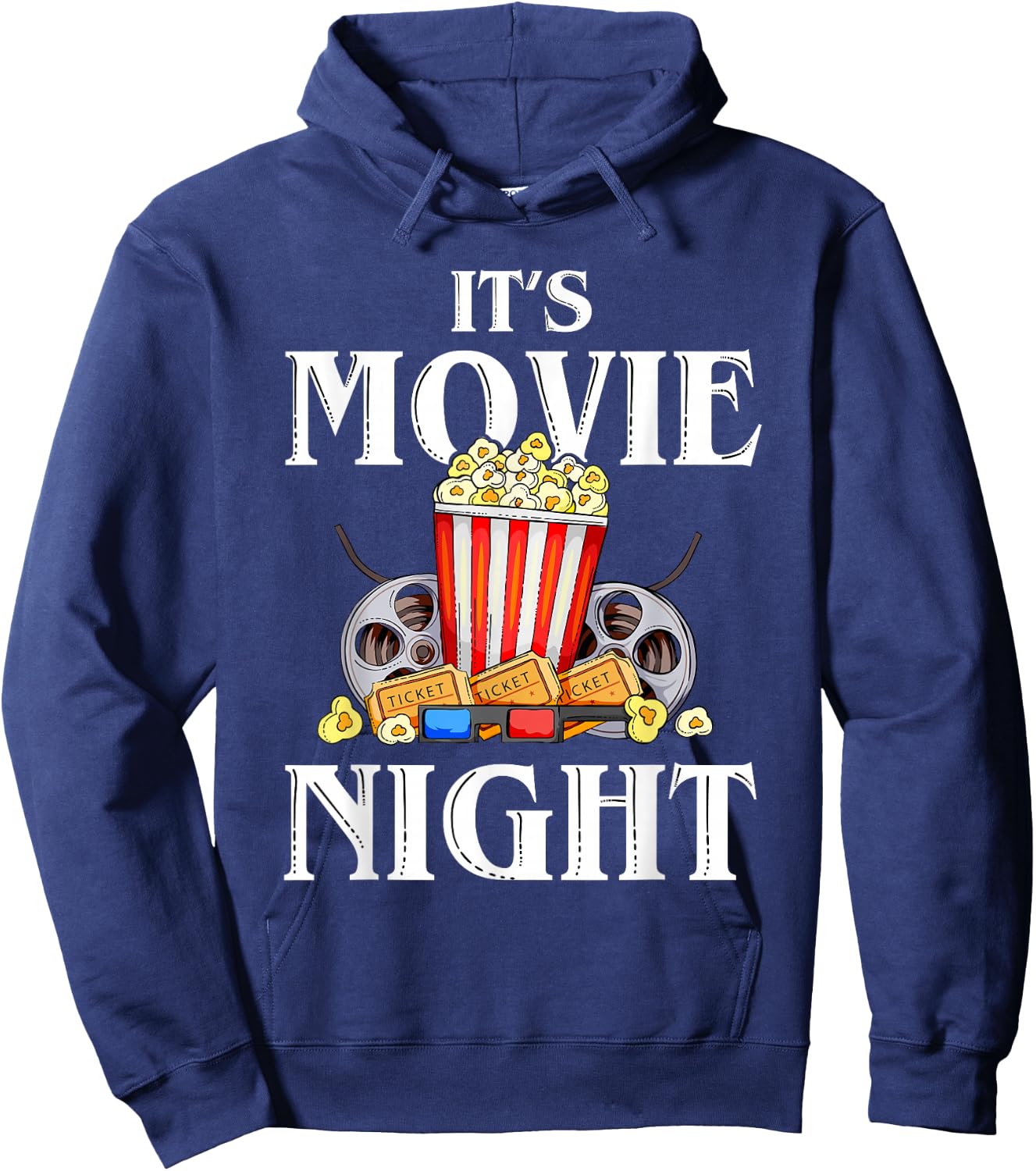 Family Movie Night Outfit Women Kids - Movie Lover Hoodie - Hoodie | Navy