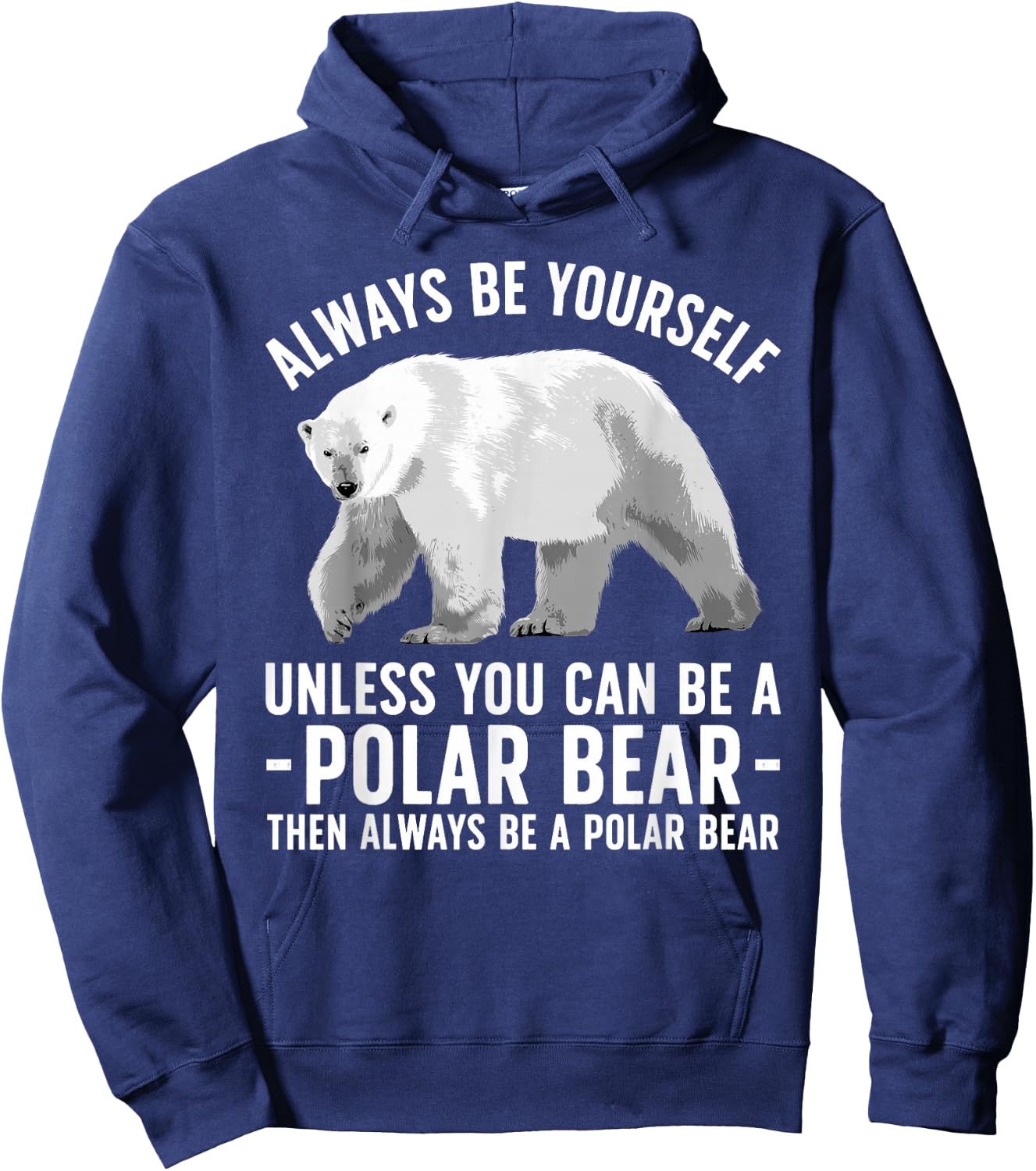 Funny Polar Bear Art Women Boys Girls Sea Bear Lover Hoodie - Hoodie | Navy