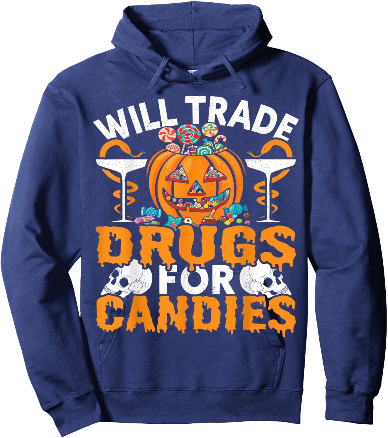 Funny Pharmacy Tech Will Trade Drugs For Candies Pharmacist Hoodie - Hoodie | Navy