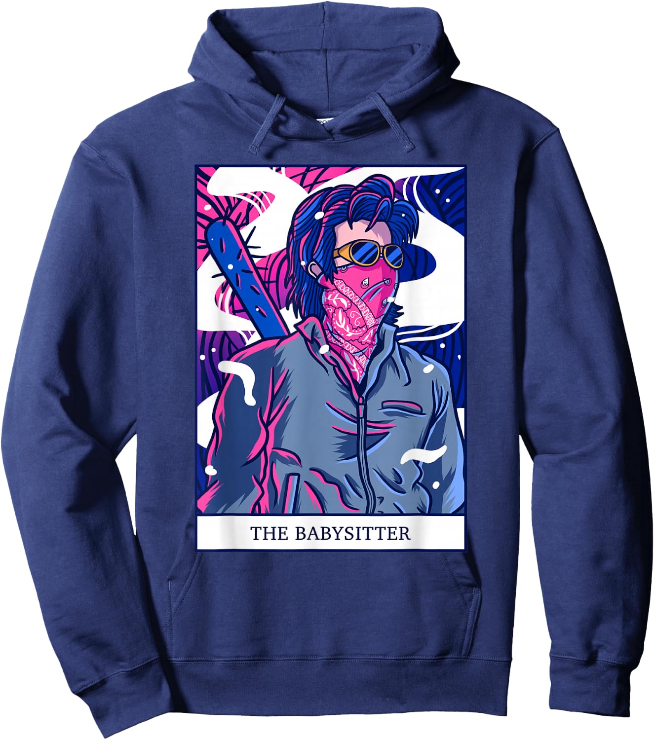 Stranger Things Steve Harrington The Babysitter Tarot Card Hoodie - Hoodie | Navy