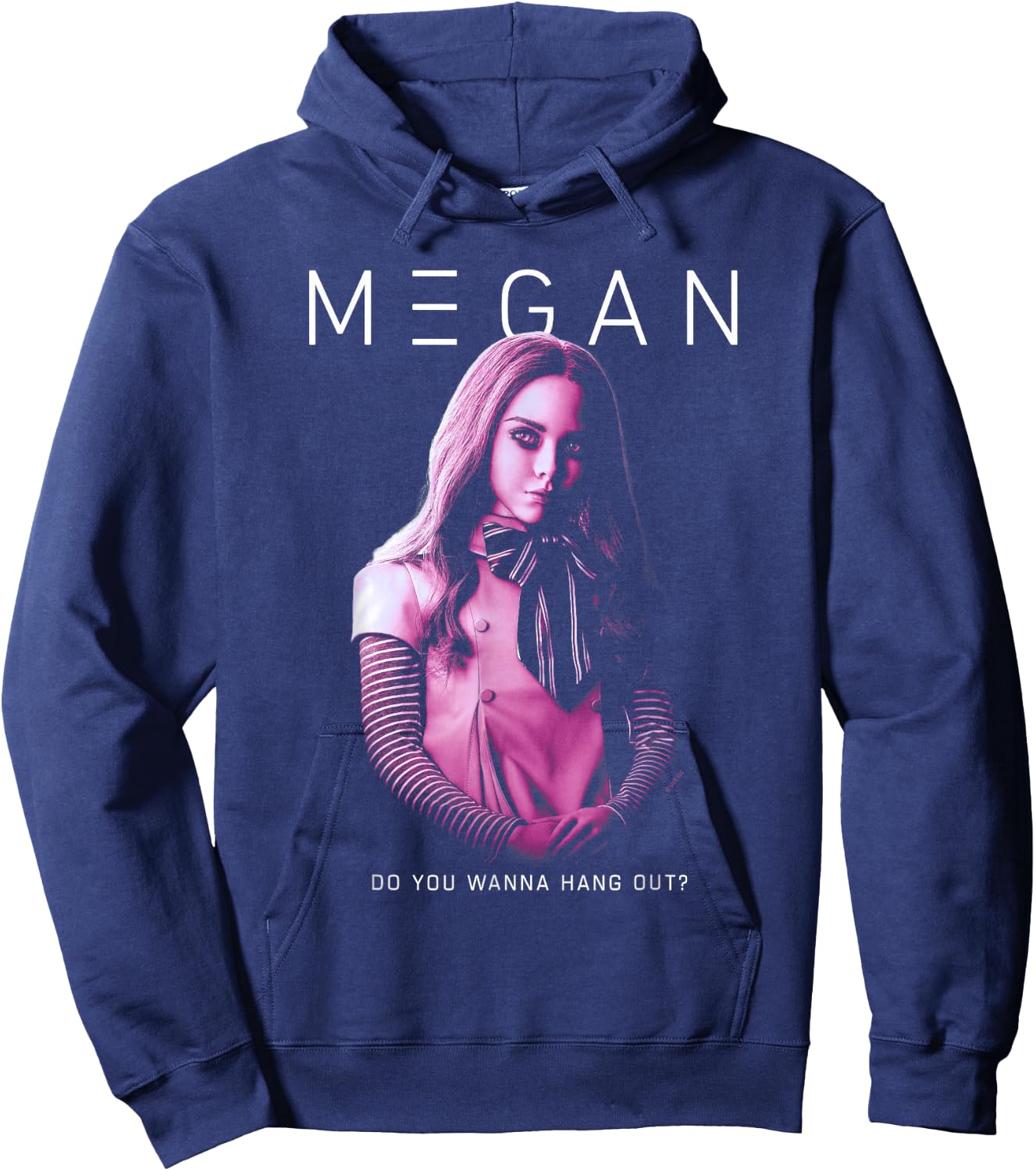 M3GAN Do You Wanna Hangout? Small Hoodie - Hoodie | Navy