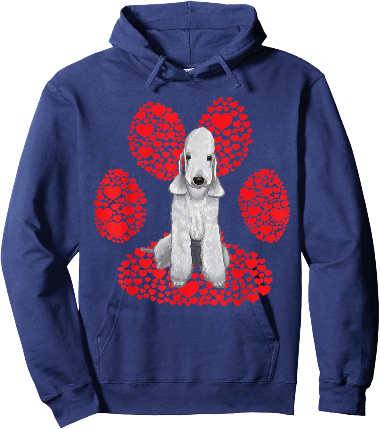Bedlington Terrier Love Pata Hoodie - Hoodie | Navy