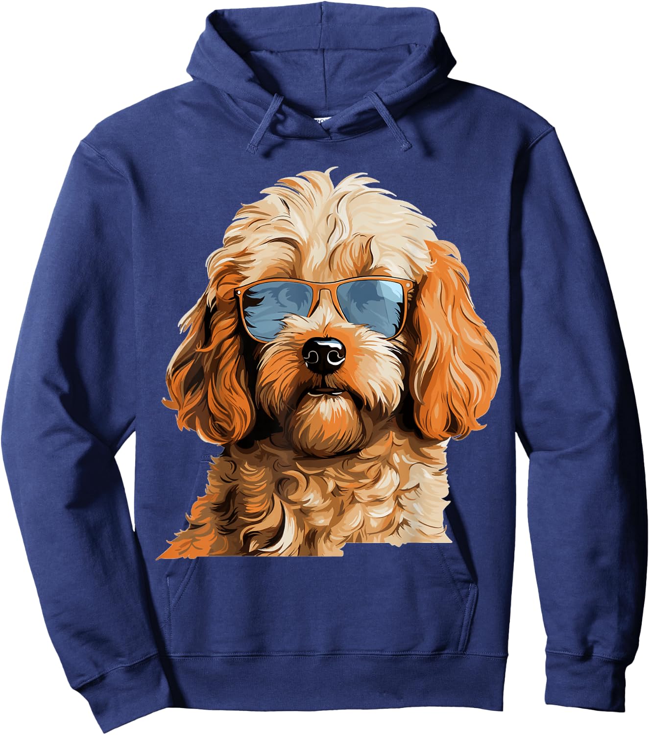 Cockapoo Dog Breed Pet with Sunglasses Hoodie - Hoodie | Navy