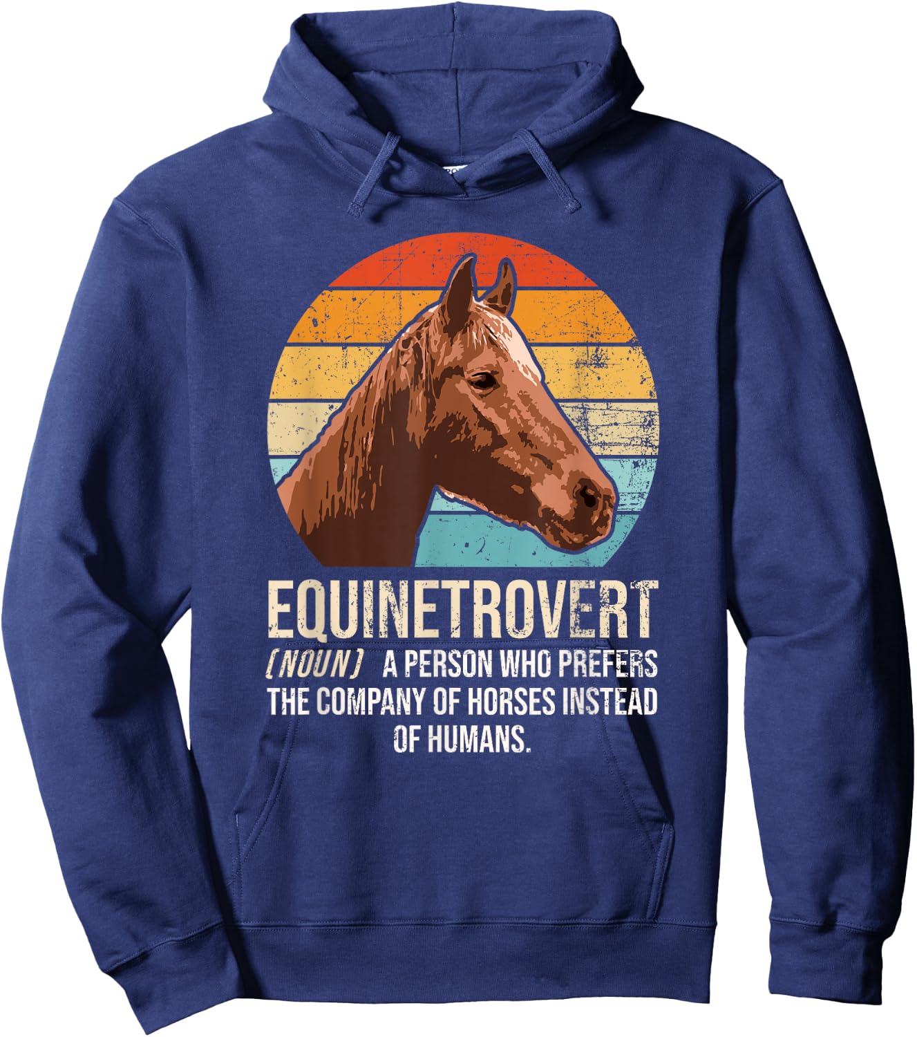 Horse Lover, Equestrian, Horse Rider, Horse Trainer, Horse Hoodie - Hoodie | Navy
