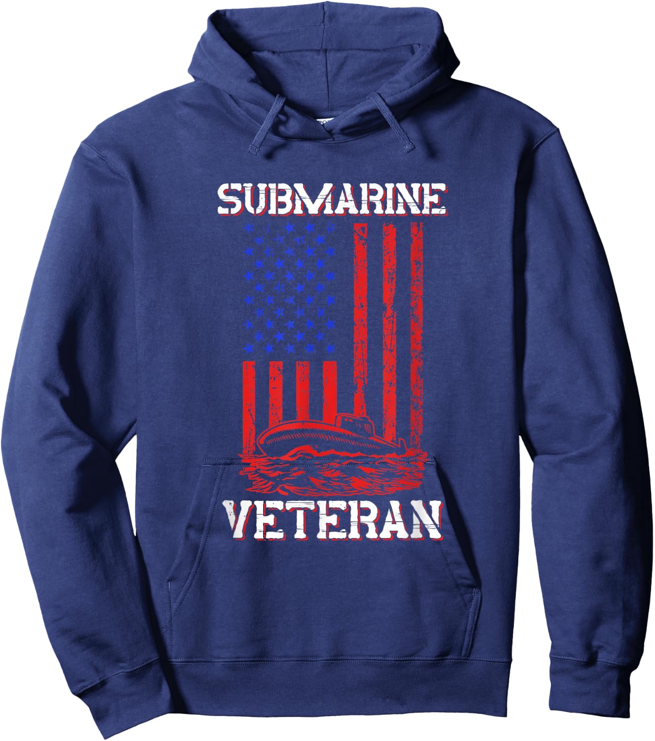 Submarine Veteran Flag Patriotic Sub Service Submariner Hoodie - Hoodie | Navy