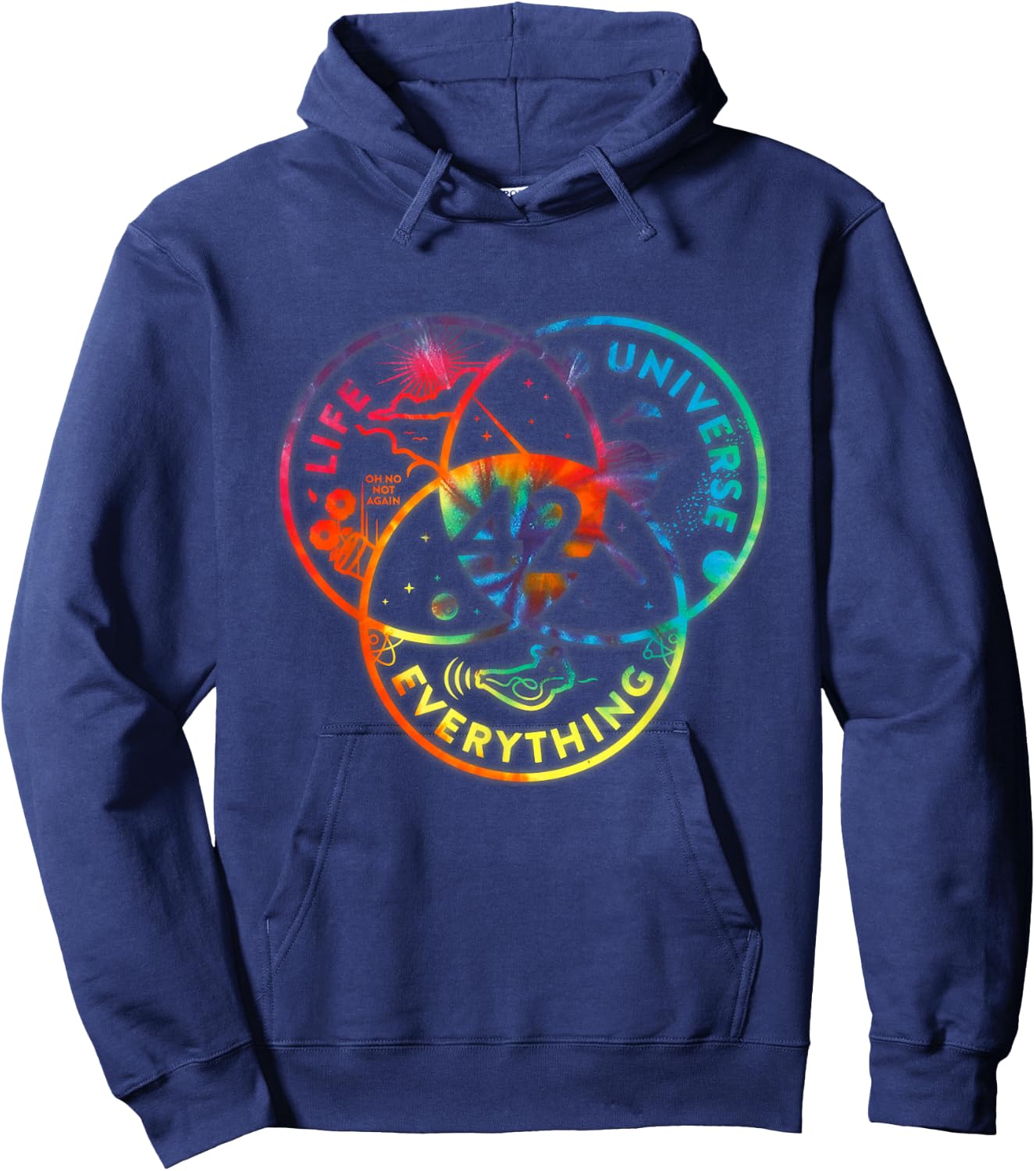 Venn Diagram Life The Universe And Everything - 42 Life Hoodie - Hoodie | Navy