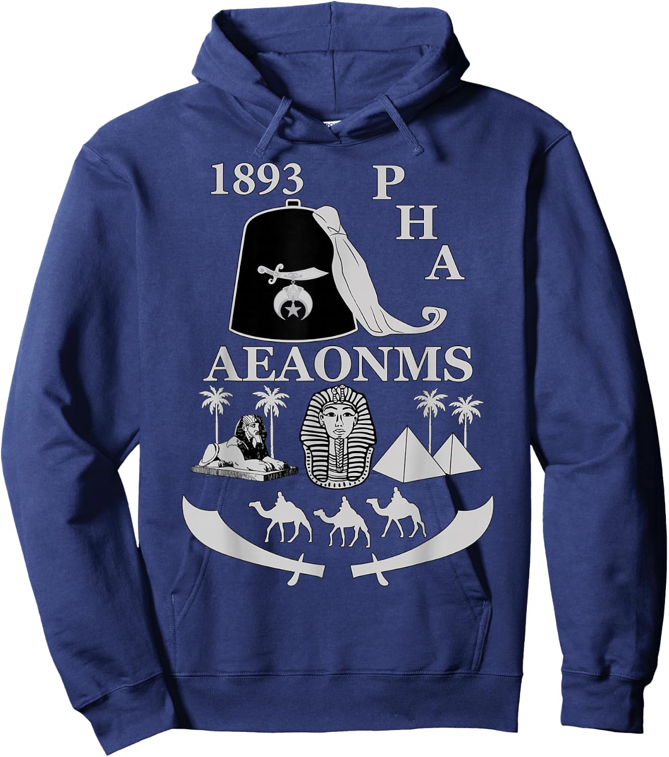 Shriners 1893 PHA Pharaoh AEAONMS Freemasons Father's Day Hoodie - Hoodie | Navy