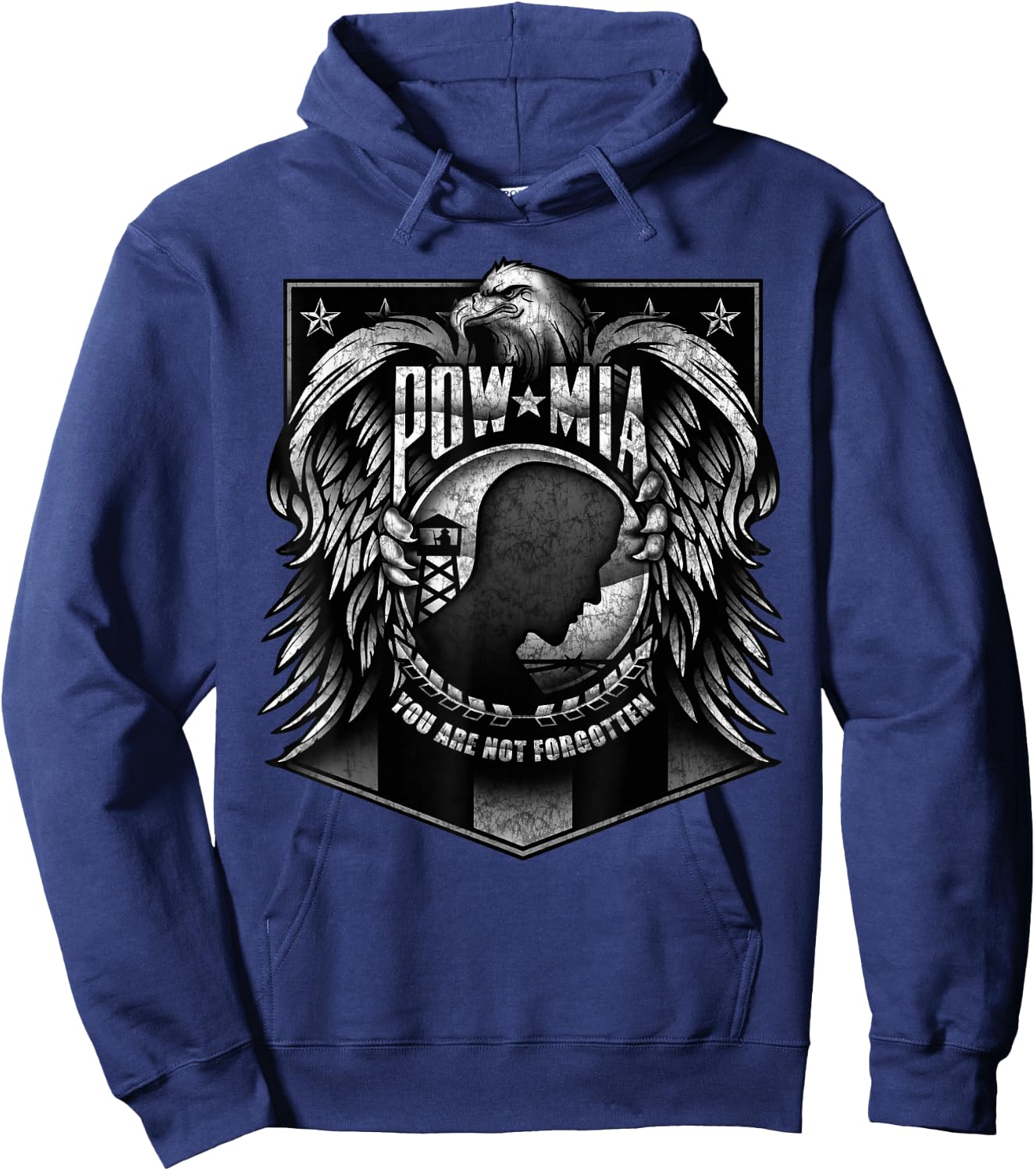 US Military POW MIA You Are Not Forgotten Shield with Eagle Hoodie - Hoodie | Navy