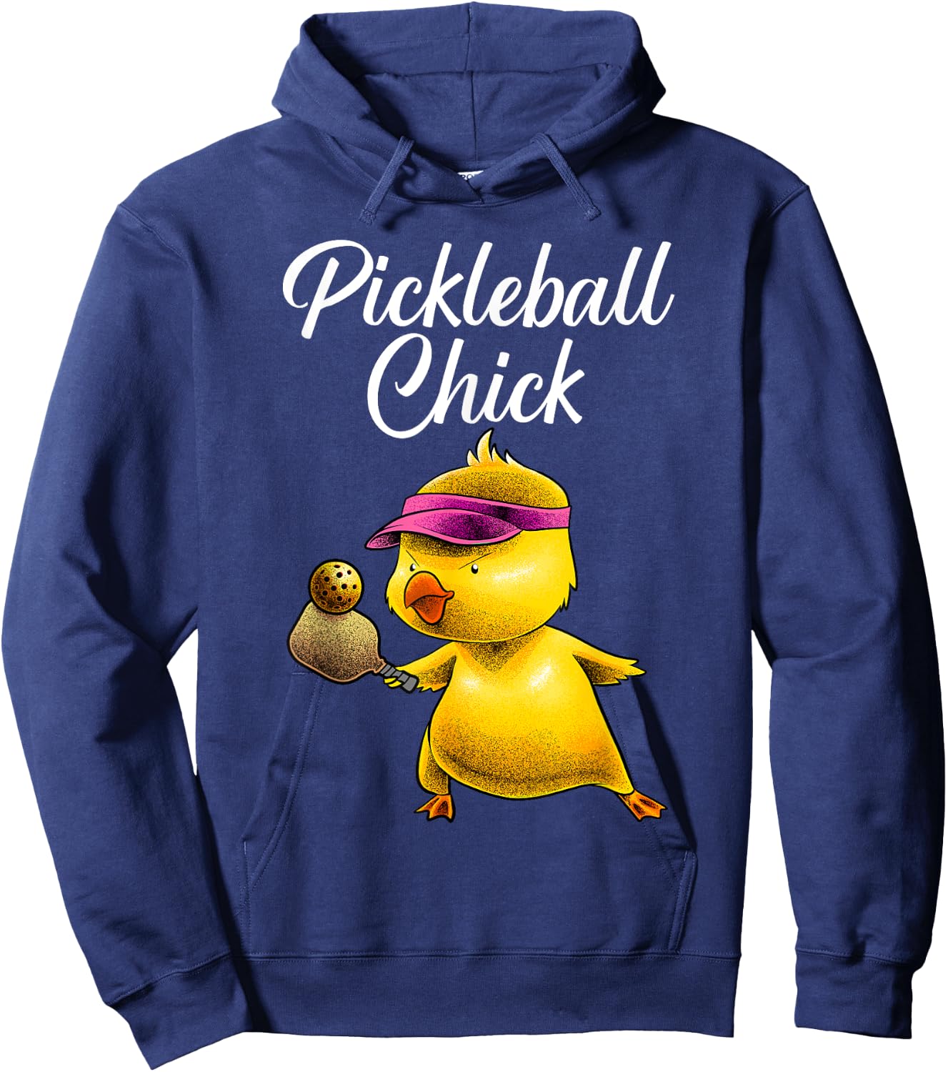 Funny Pickleball Art Girl Paddle Sport Chick Lover Hoodie - Hoodie | Navy