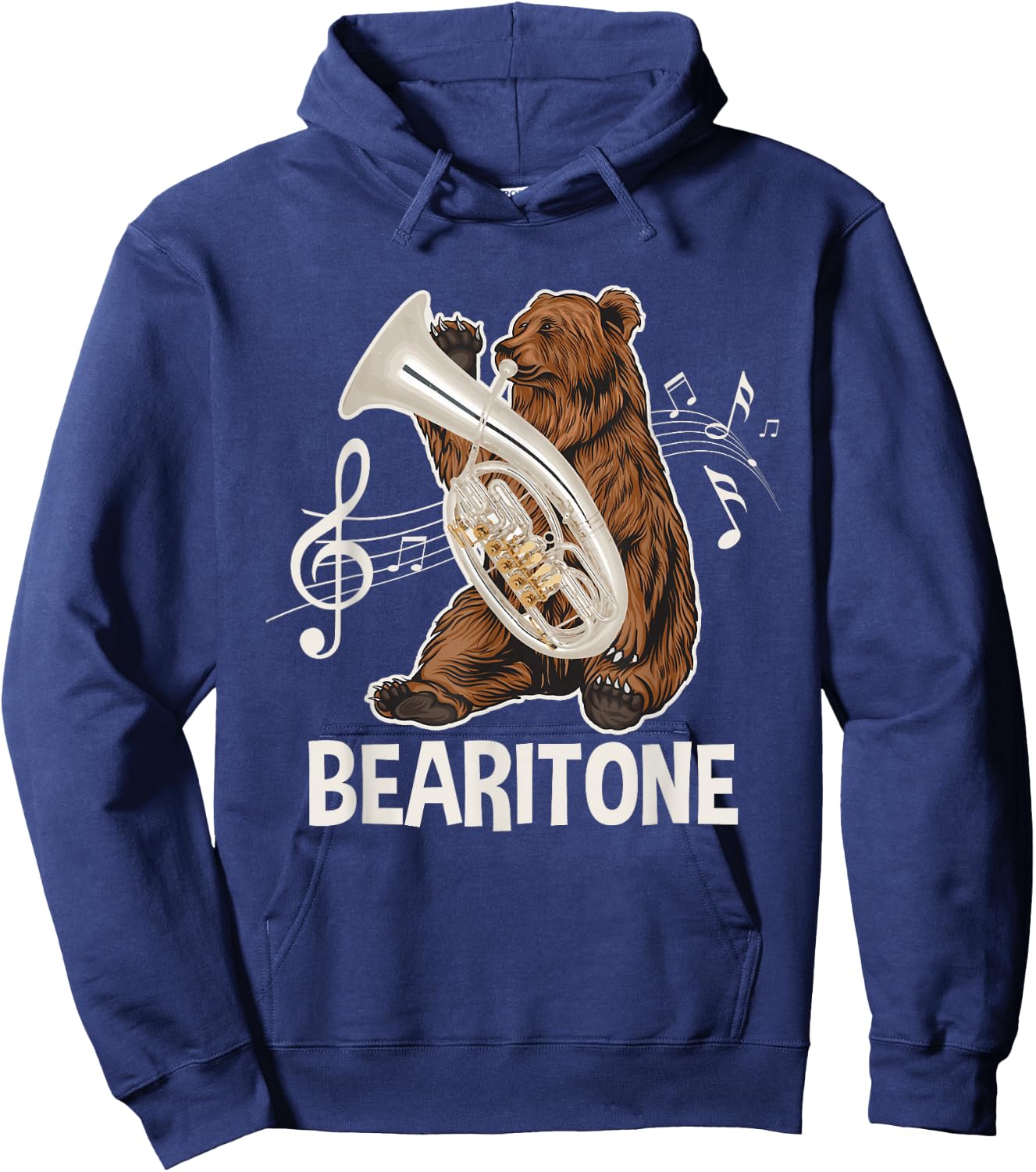 Bearitone - Baritone Player Euphonium Lover Marching Band Hoodie - Hoodie | Navy