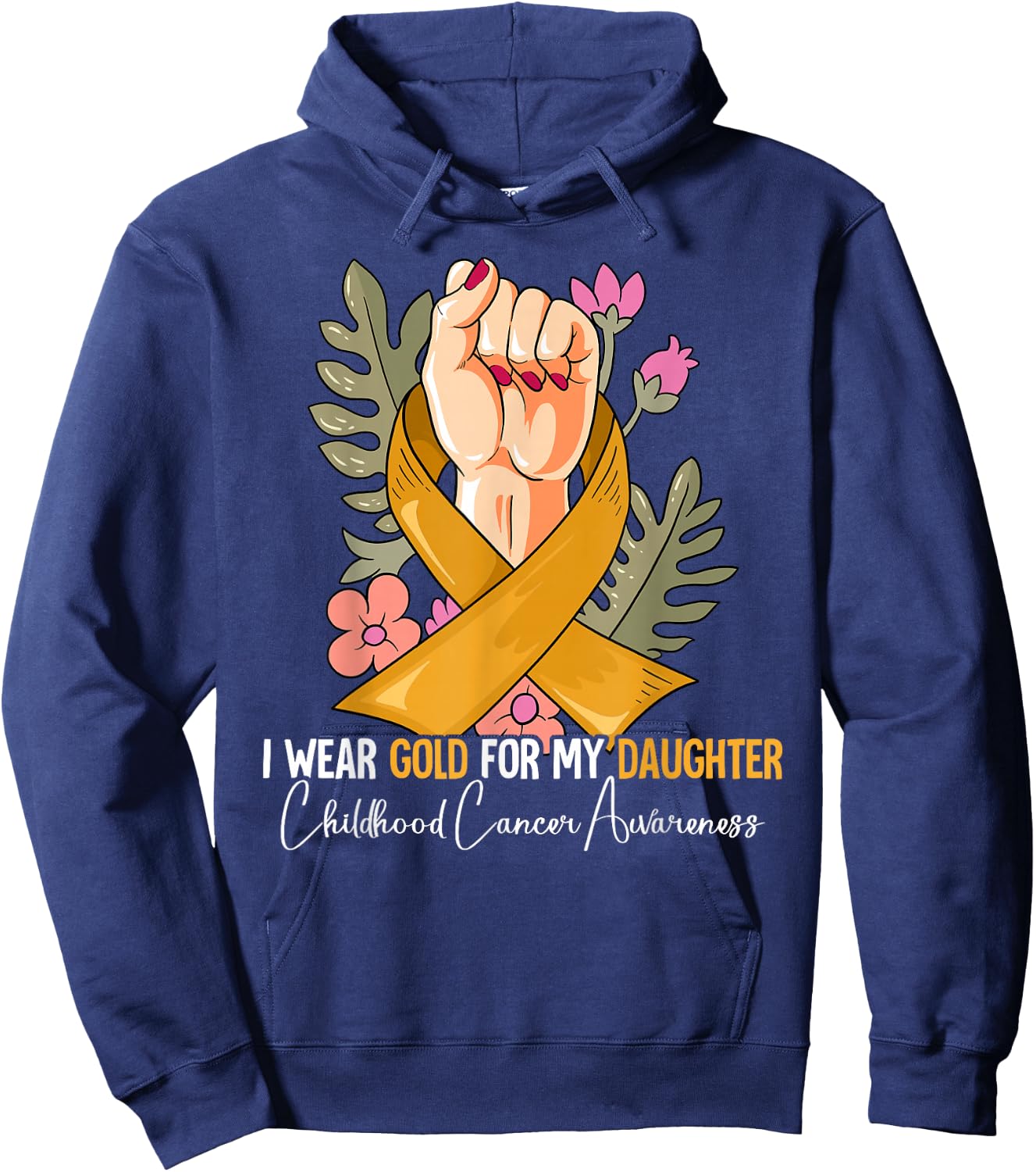 Daughter Childhood Cancer Awareness Hoodie - Hoodie | Navy