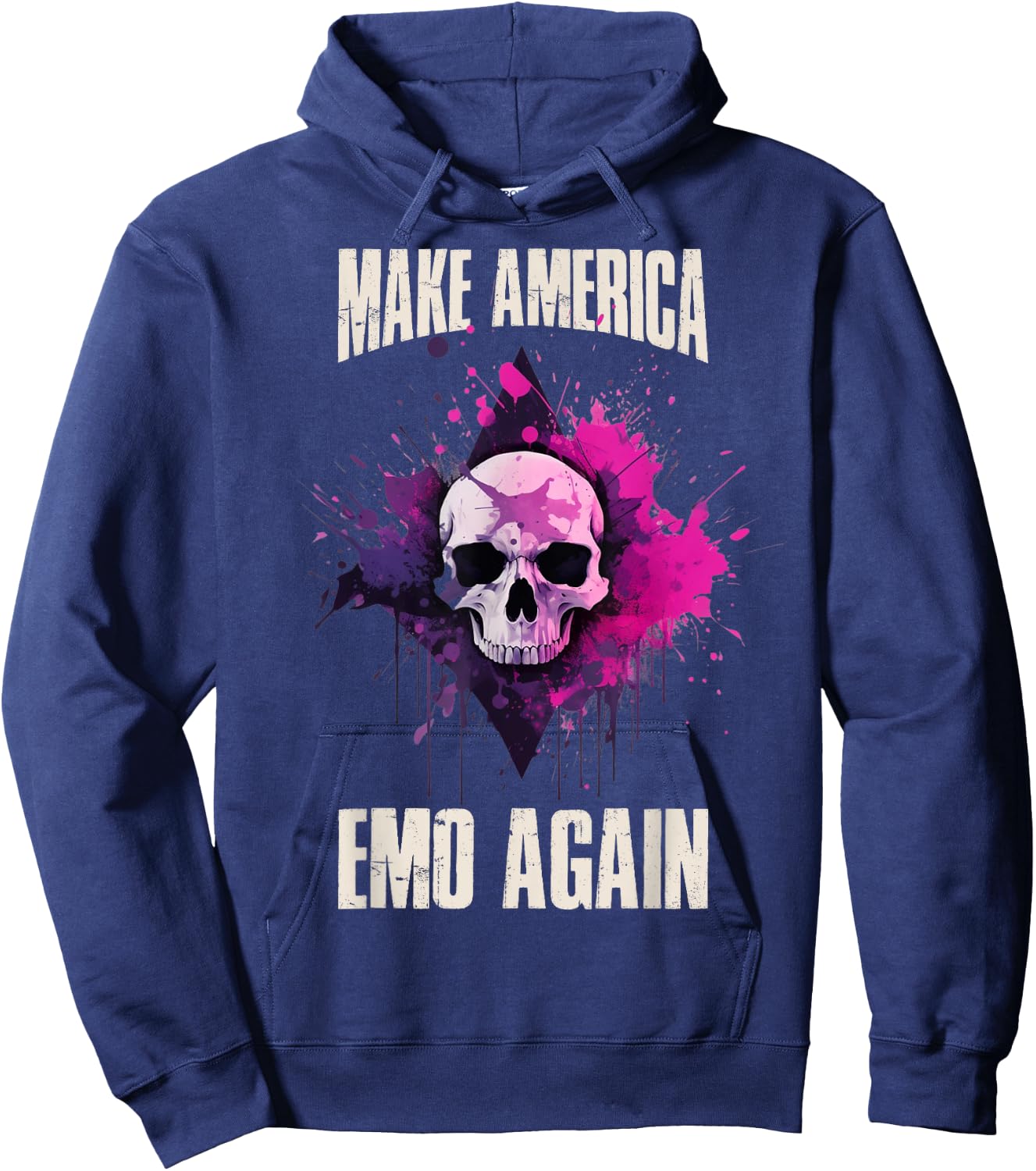 Make America Emo Again Hoodie - Hoodie | Navy