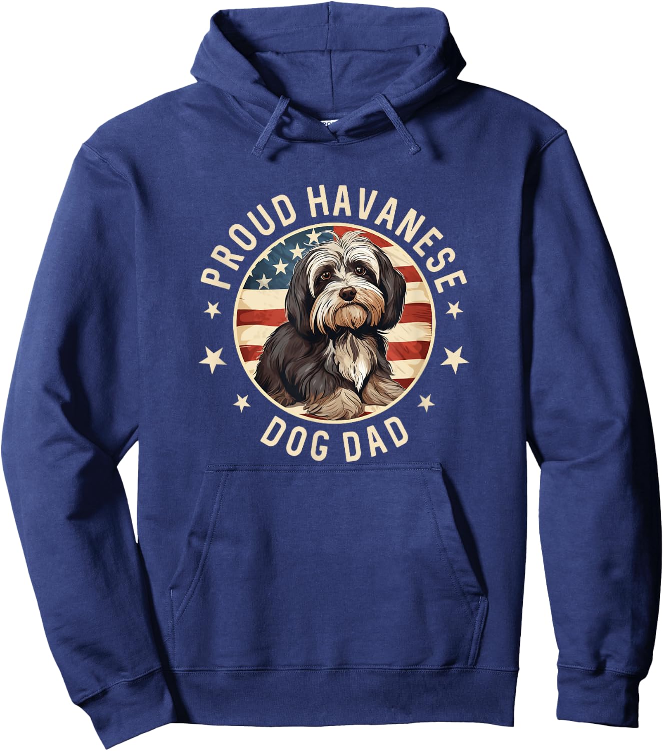 Gifts For Havanese Dog Lovers Men, Proud Havanese Dog Dad Hoodie - Hoodie | Navy