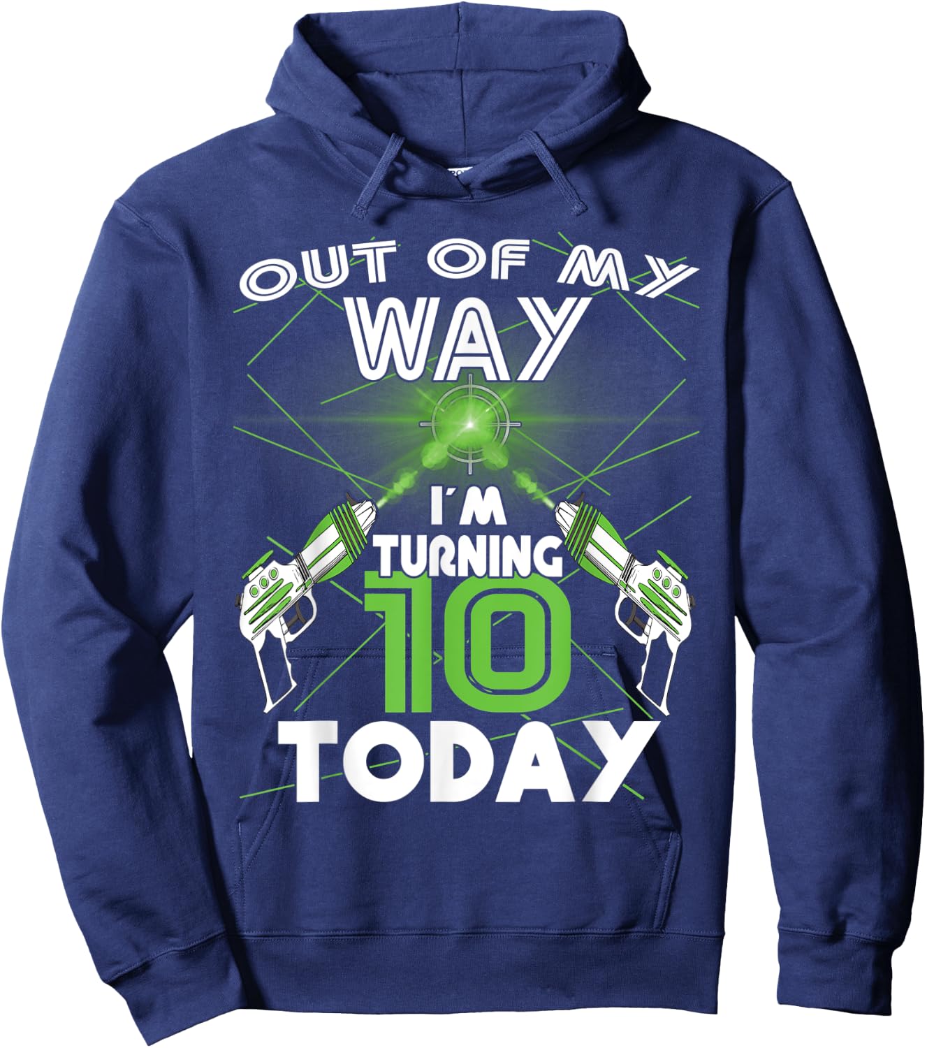 Lasertag Birthday Party - laser tag 10 years birthday Hoodie - Hoodie | Navy
