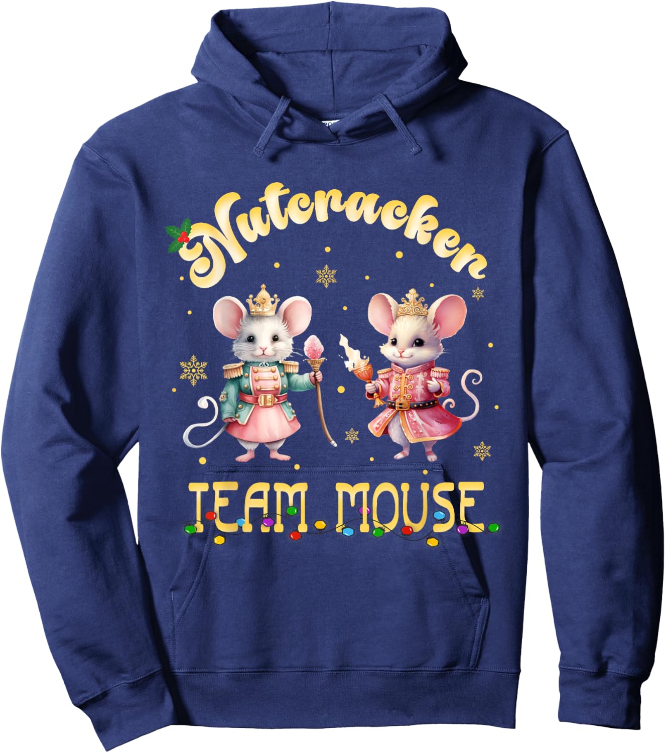 Funny Nutcracker Soldier Toy Christmas Dance Team Mouse Crew Hoodie - Hoodie | Navy