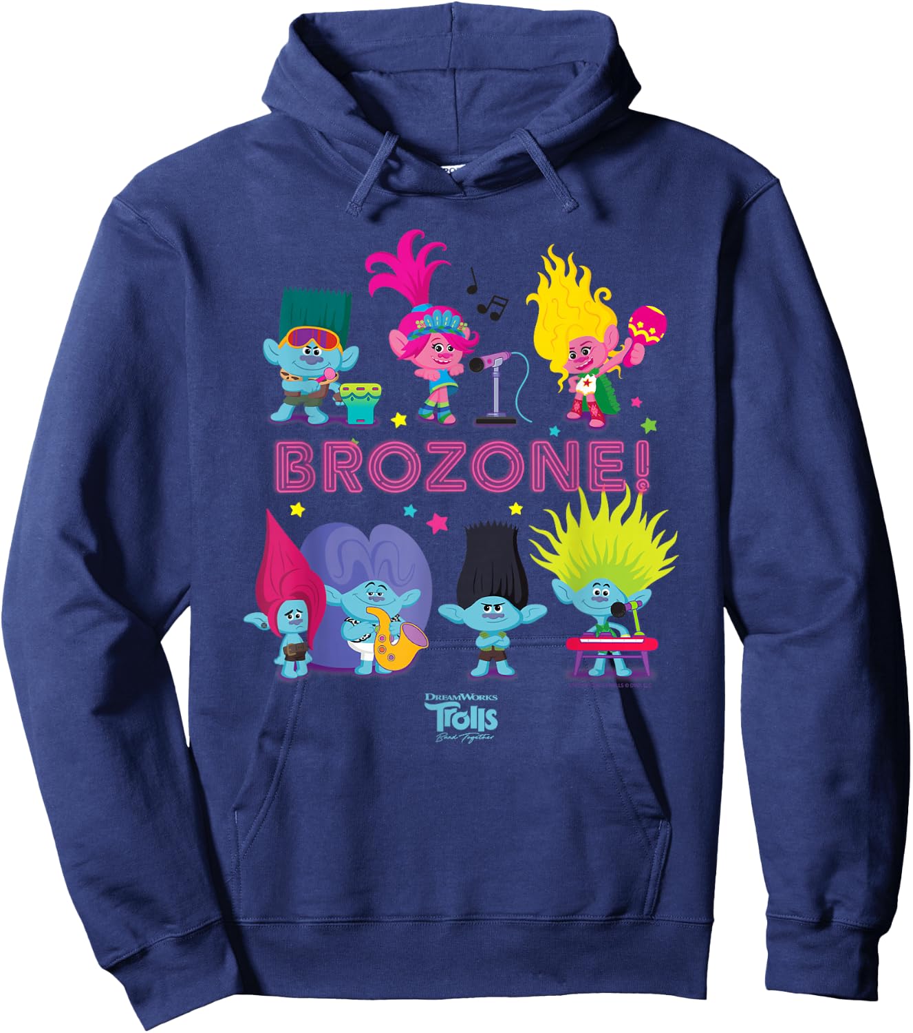 DreamWorks Trolls Band Together BroZone Poppy and Viva Hoodie - Hoodie | Navy