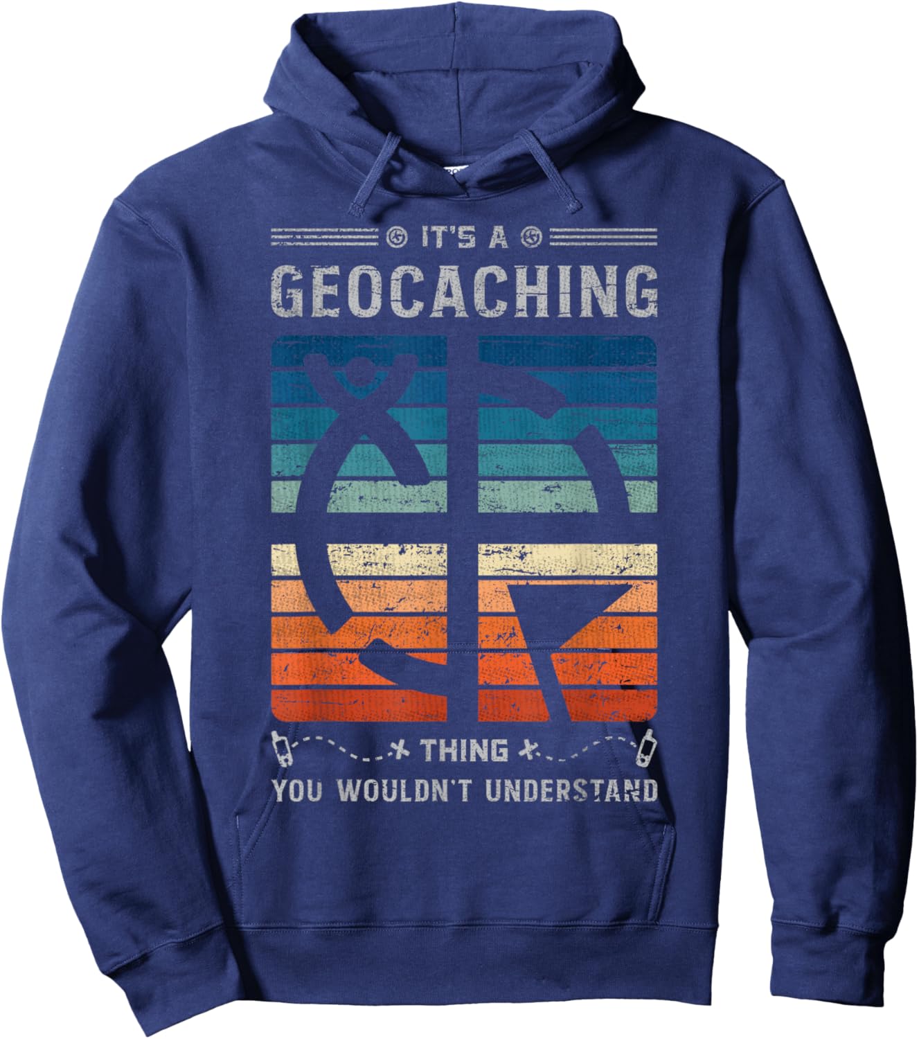 Geocacher Geocaching Supplies Kit Tools Trinkets Geocaching Hoodie - Hoodie | Navy