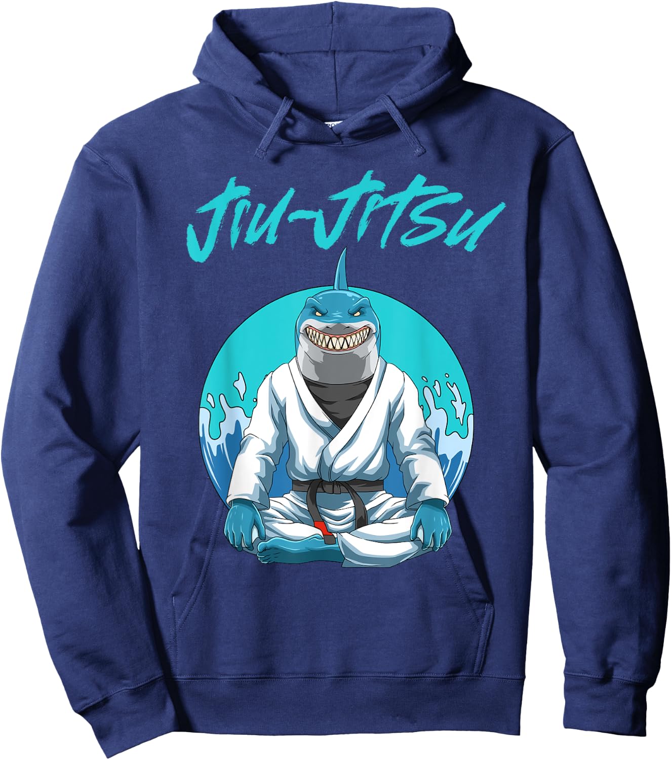The Ground Is My Ocean Jiu Jitsu Shark Hoodie - Hoodie | Navy