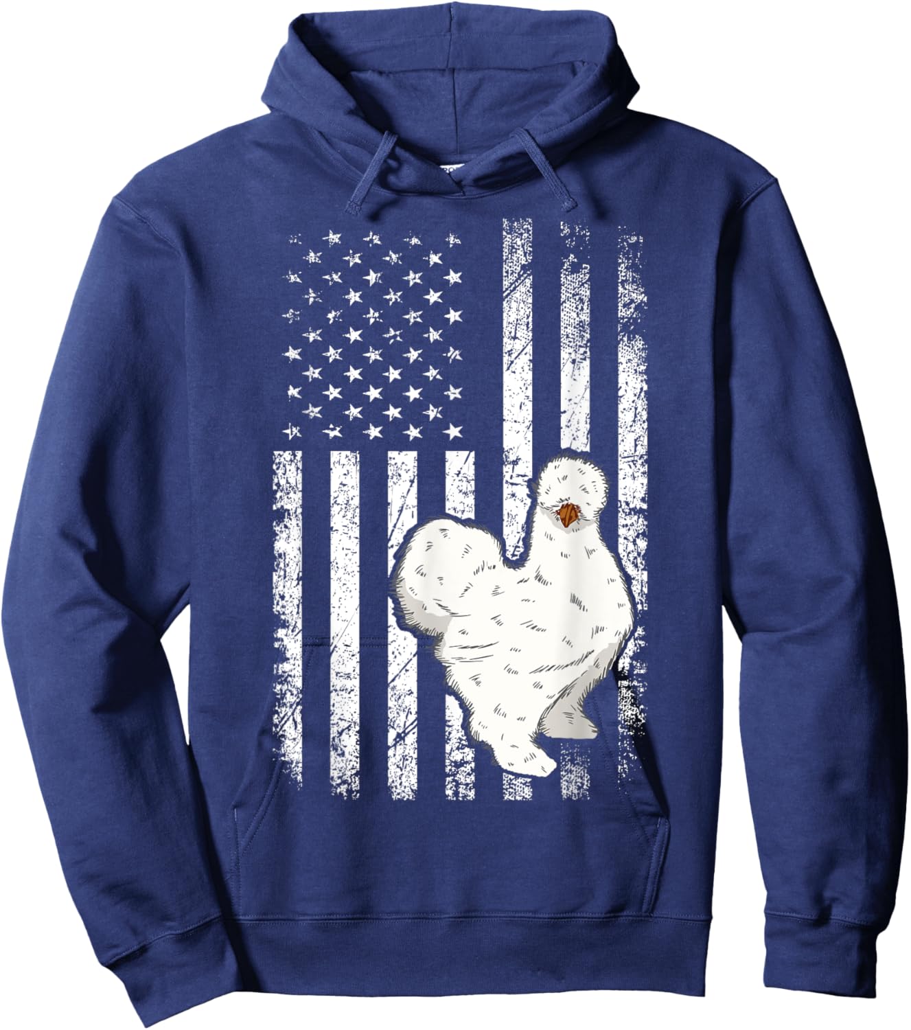 Silkie Chicken Pet Farmer Poulet Chinese Silk Chicken Farm Hoodie - Hoodie | Navy