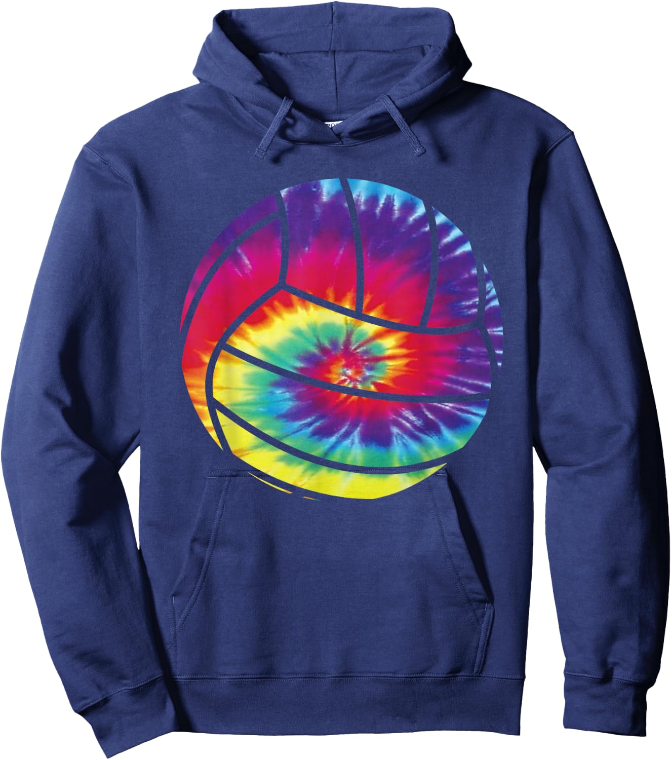 Volleyball Tie Dye Rainbow Kids Boys Teenage Men Girls Gift Hoodie - Hoodie | Navy
