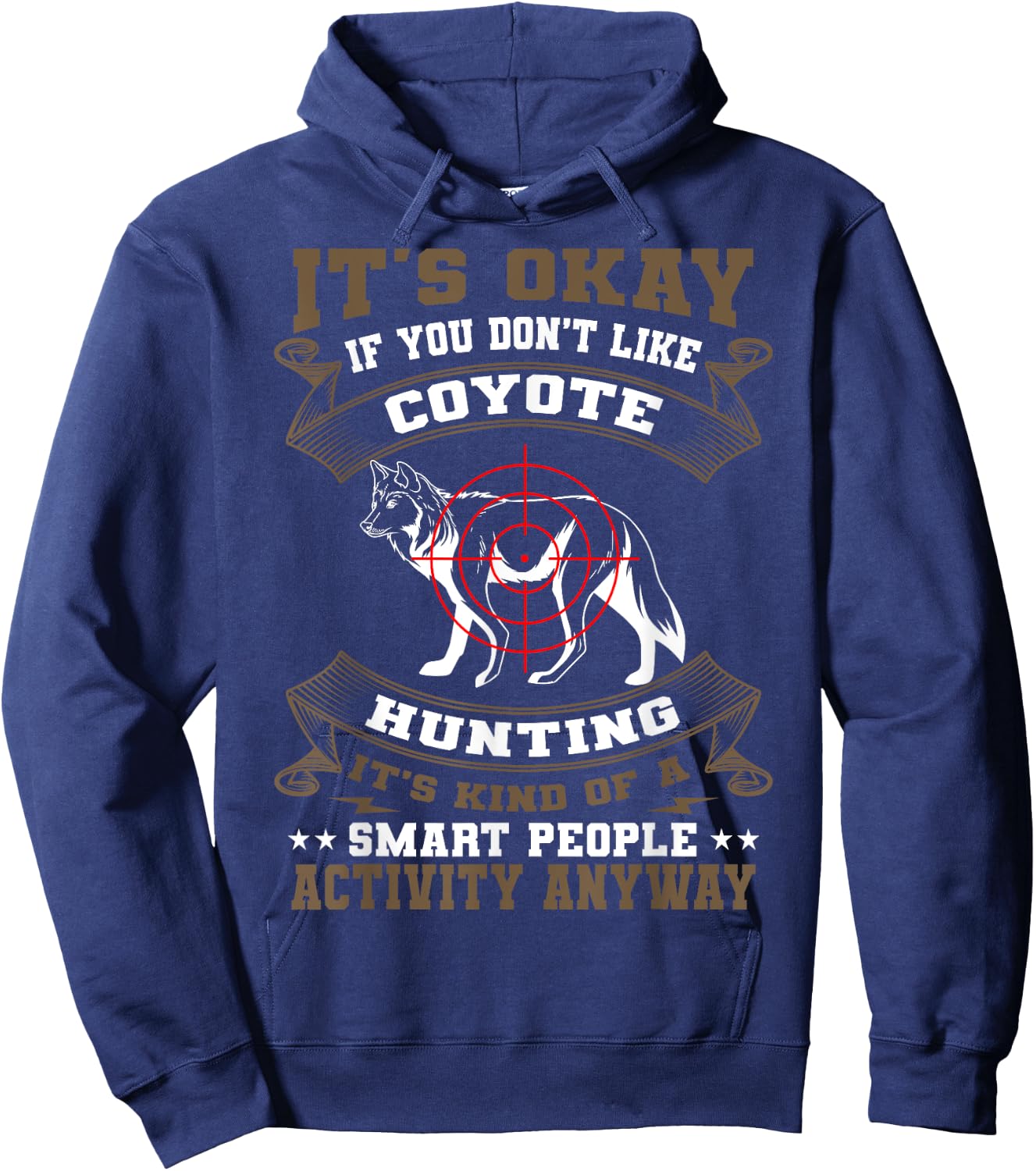 Coyote Hunting Huntsman Prairie Wolf Hunter American Jackal Hoodie - Hoodie | Navy