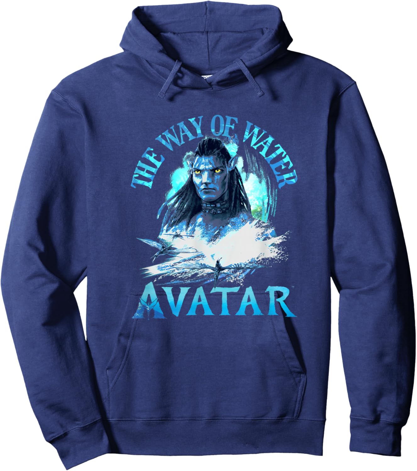 Avatar: The Way of Water Jake Sully Epic Paint Portrait Hoodie - Hoodie | Navy