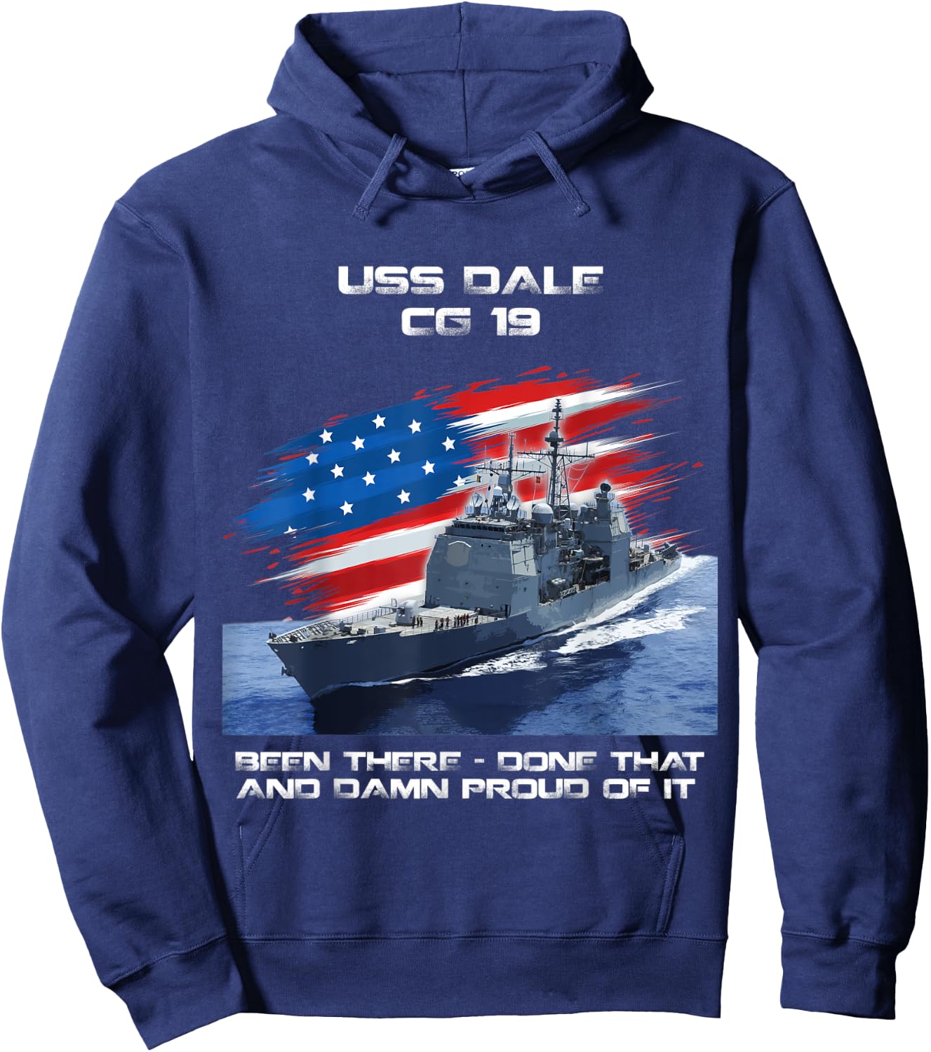 USS Dale CG-19 Class Cruiser American Flag Veteran Xmas Men Hoodie - Hoodie | Navy
