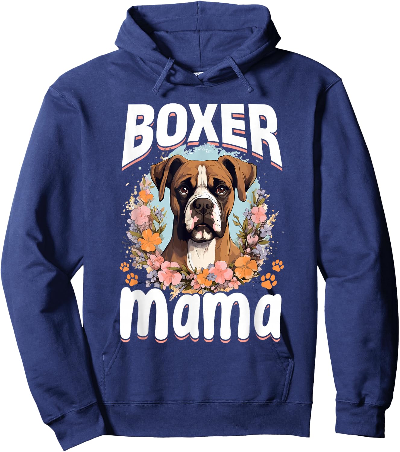 Boxer Dog Breed Pet - Boxer Mama Hoodie - Hoodie | Navy