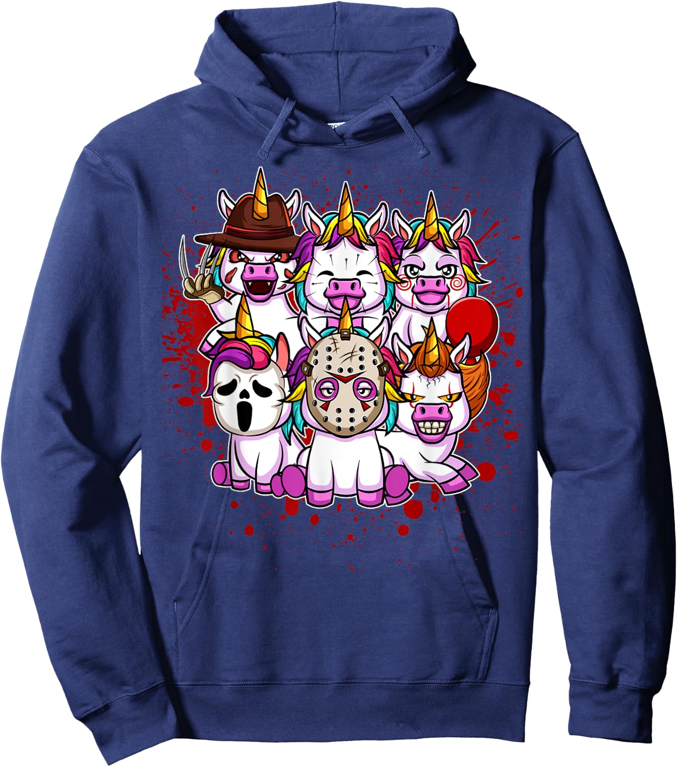 My Little Horror Crew - Halloween Unicorns Hoodie - Hoodie | Navy