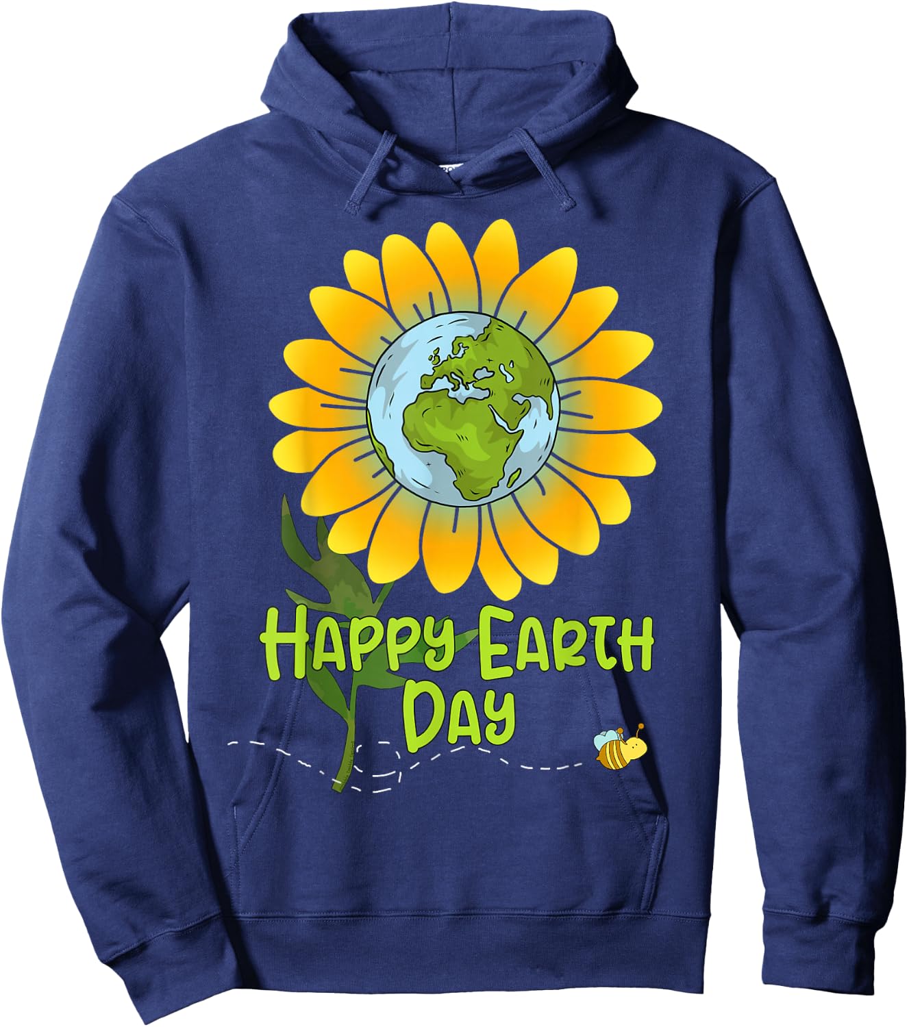 Happy Earth Day Every Day Sunflower Kids Teachers Earth Day Hoodie - Hoodie | Navy