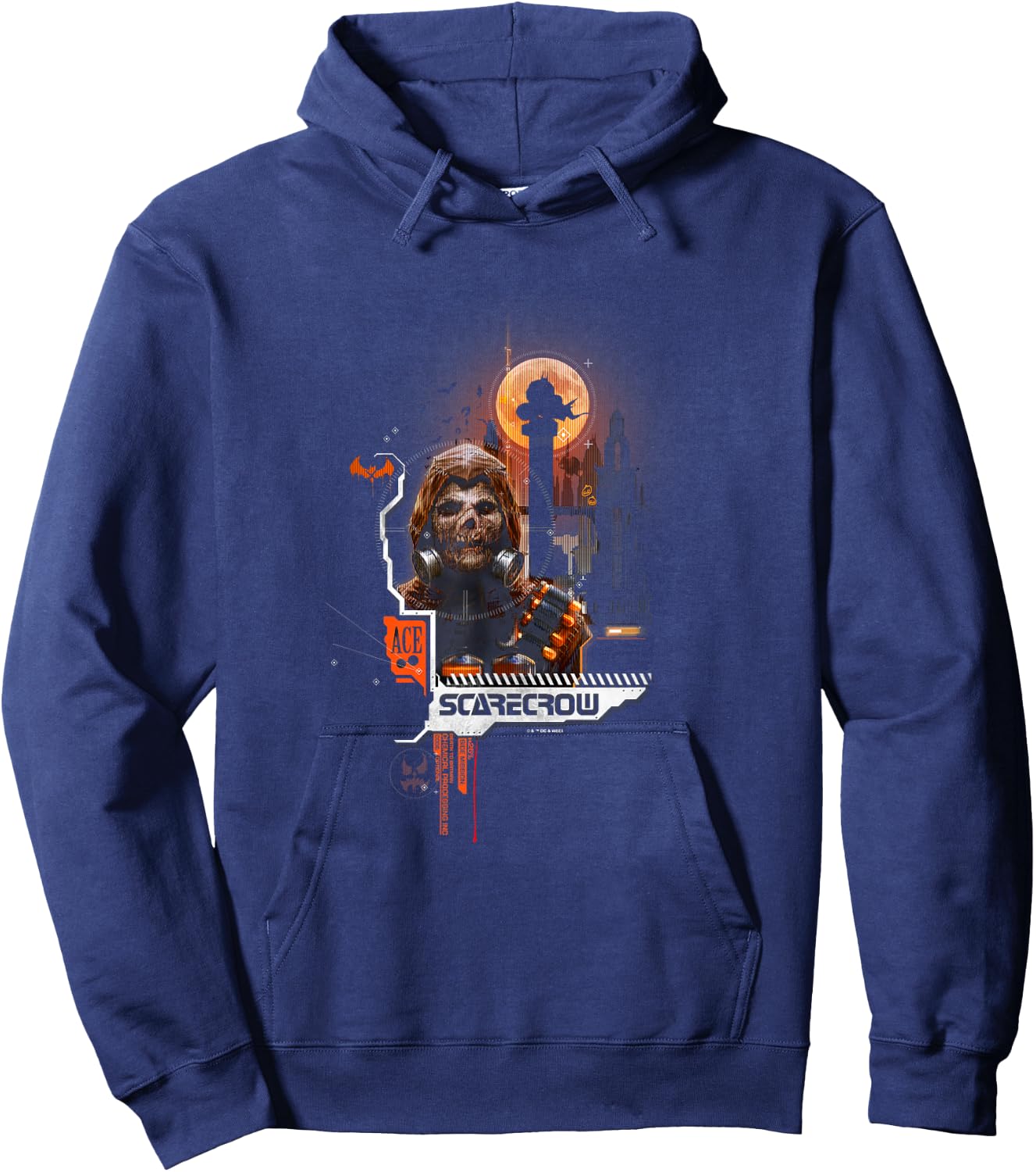 Batman: Arkham Knight Welcome To Gotham Scarecrow Ace Hoodie - Hoodie | Navy