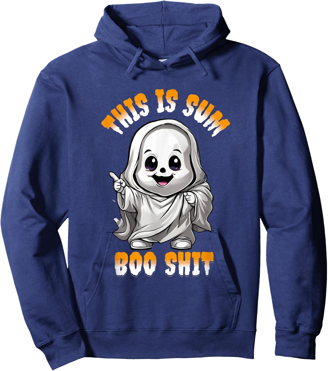 Funny Ghost This is Some Boo Sheet Halloween Hoodie - Hoodie | Navy