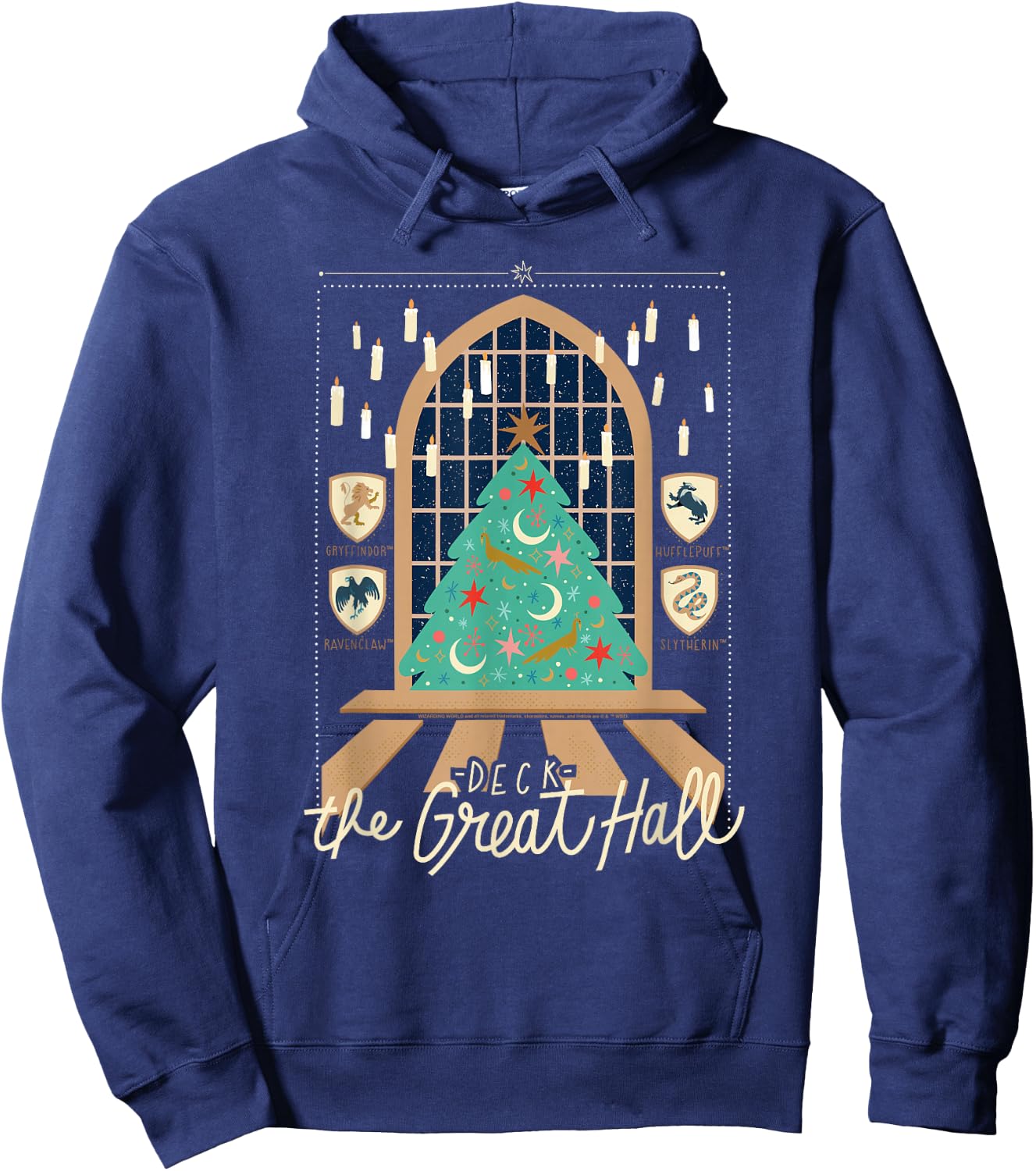 Harry Potter deck The Great Hall for Christmas Hoodie - Hoodie | Navy