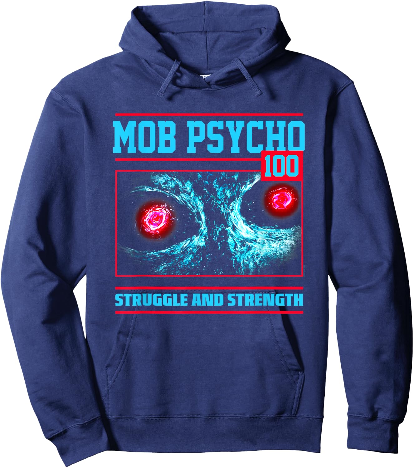 Mob Psycho 100 Struggle and Strength Hoodie - Hoodie | Navy