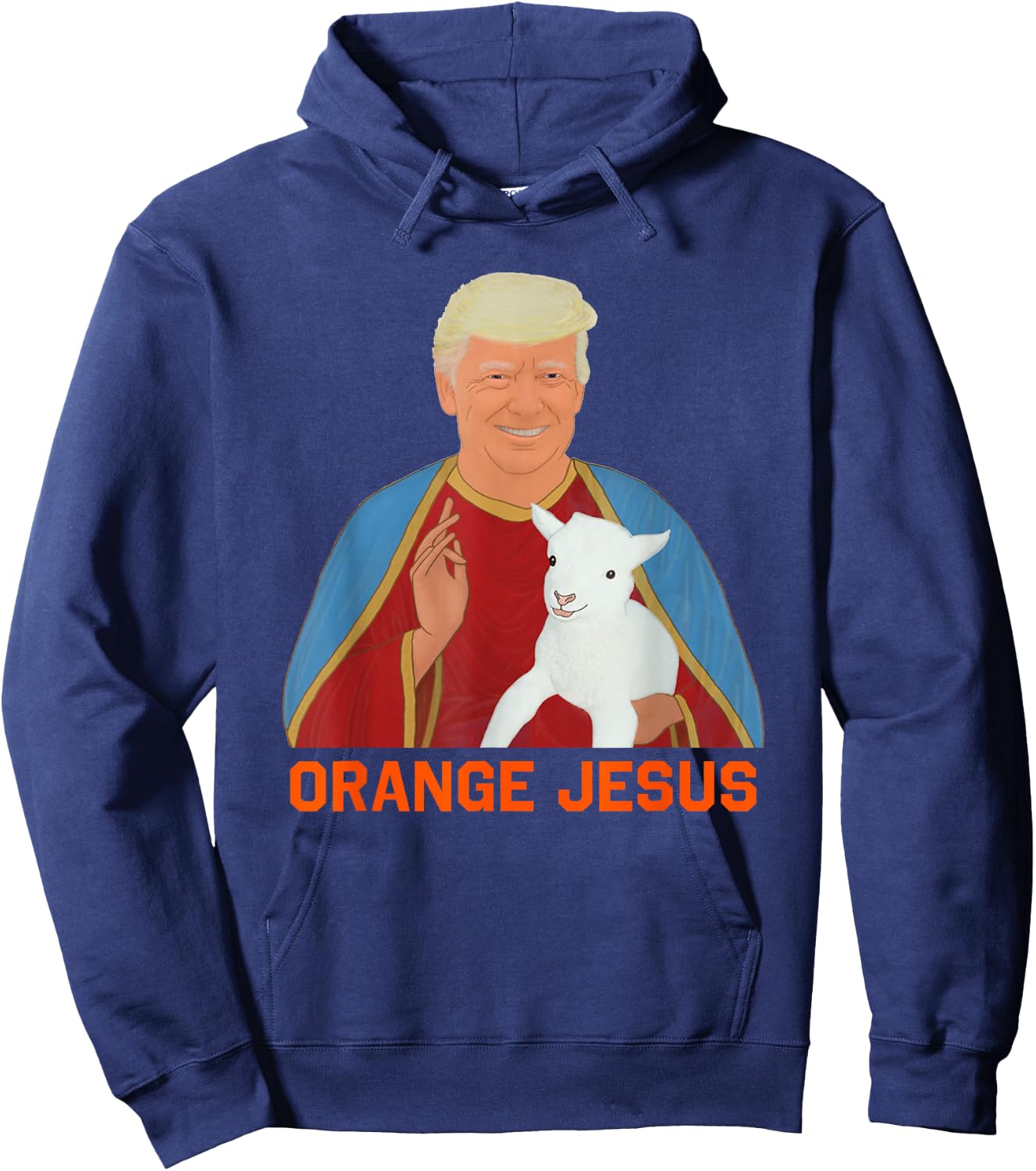 Trump Orange Jesus Funny Meme Christian Hoodie - Hoodie | Navy