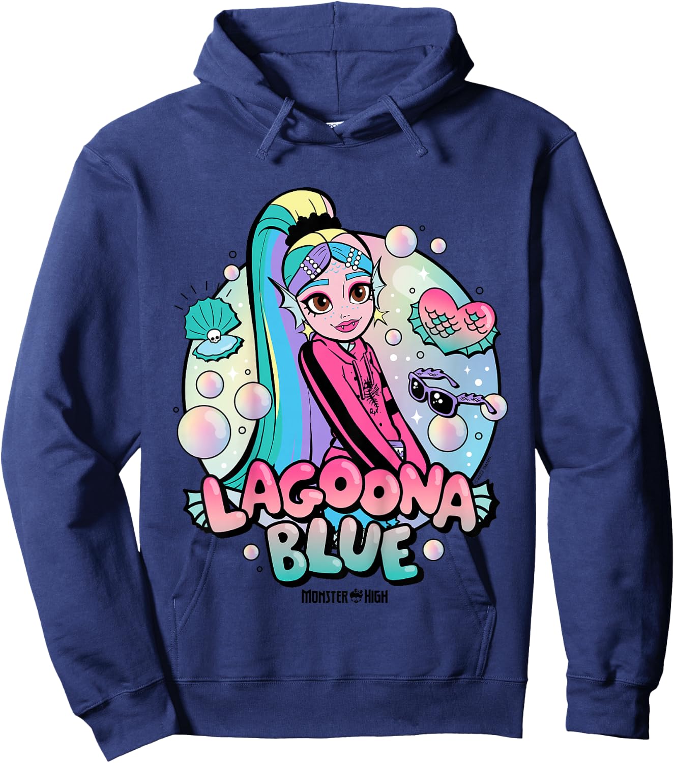 Kids Monster High - Lagoona Blue Bubbles Hoodie - Hoodie | Navy