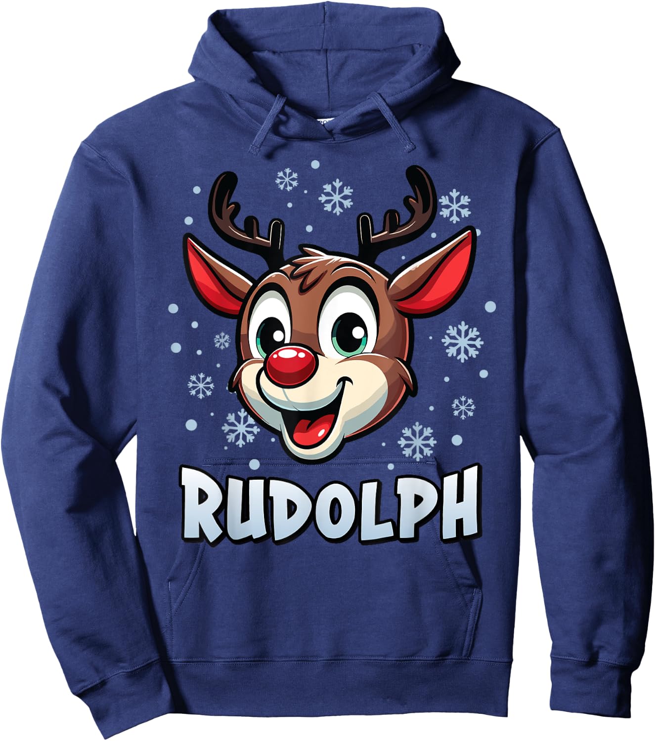 Santa’s Reindeer Rudolph Xmas Group Costume Hoodie - Hoodie | Navy
