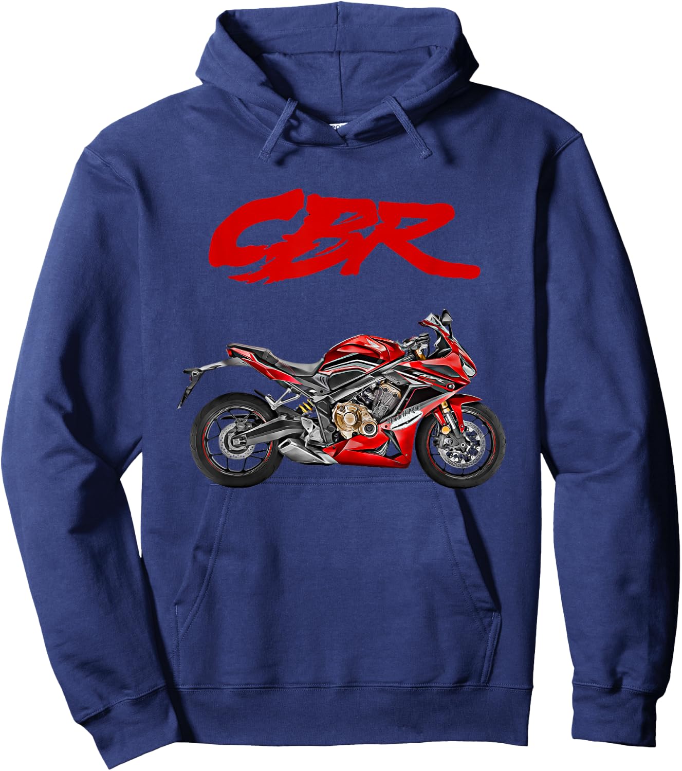 CBR Motorcycle, Motorcycle, Road Racing, Biker, Sports Bike, CBR Hoodie - Hoodie | Navy