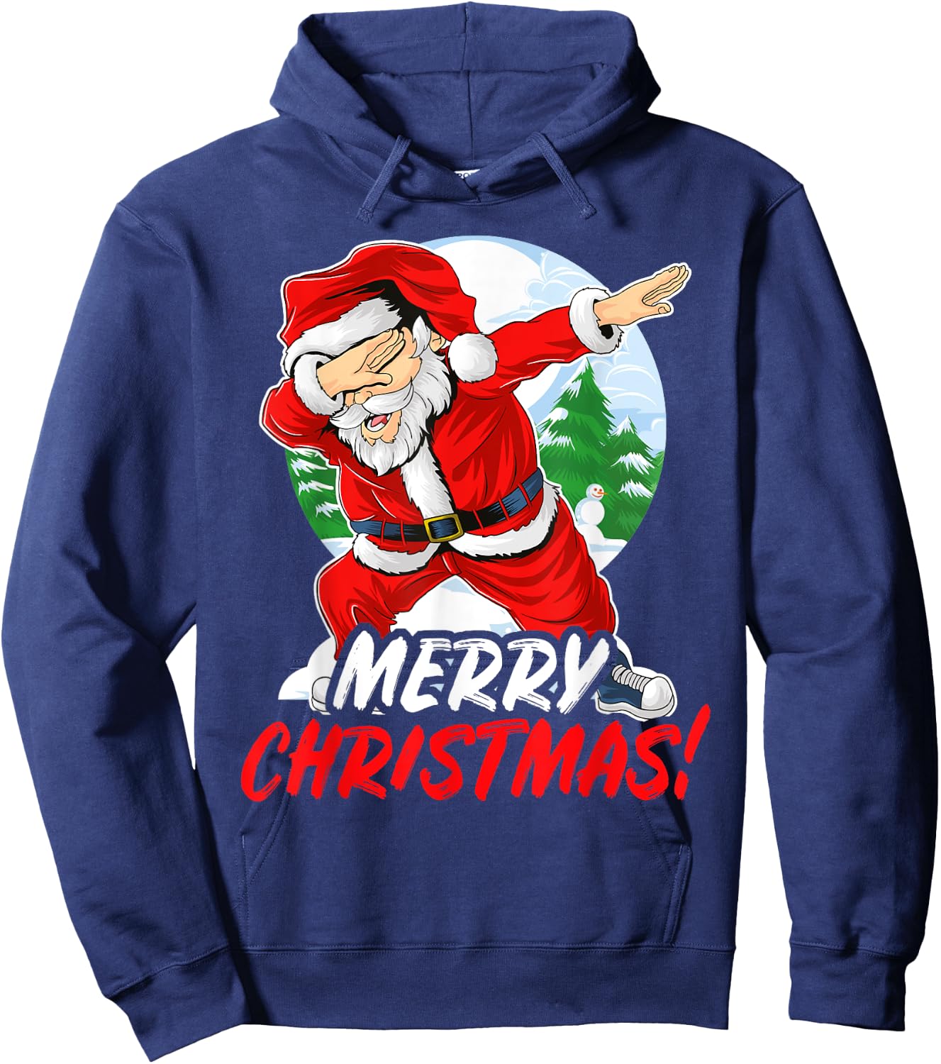 Unicorn Santa Claus Dab Christmas Hoodie - Hoodie | Navy