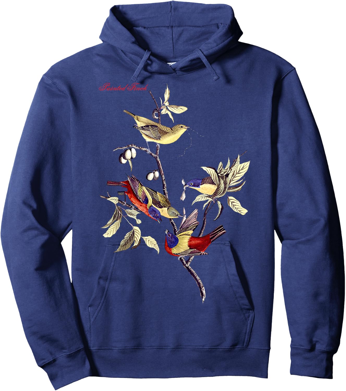 Audubon Painted Finch North American Birds Education Nature Hoodie - Hoodie | Navy