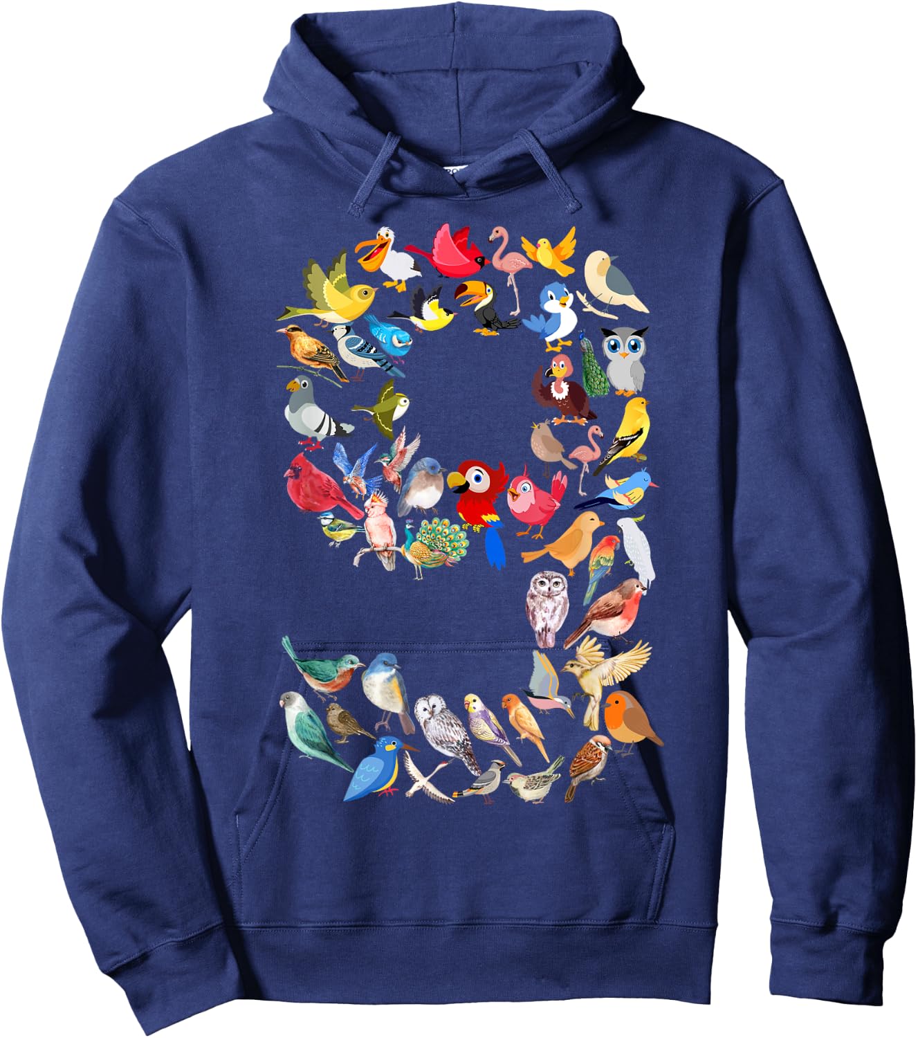 Kids 9th Birthday Birds Themed 9 Year Old Boys Bird Lover Hoodie - Hoodie | Navy