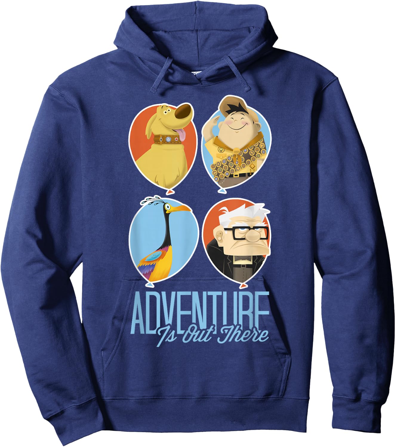 Disney Pixar Up Adventure Is Out There Four Balloons Hoodie - Hoodie | Navy