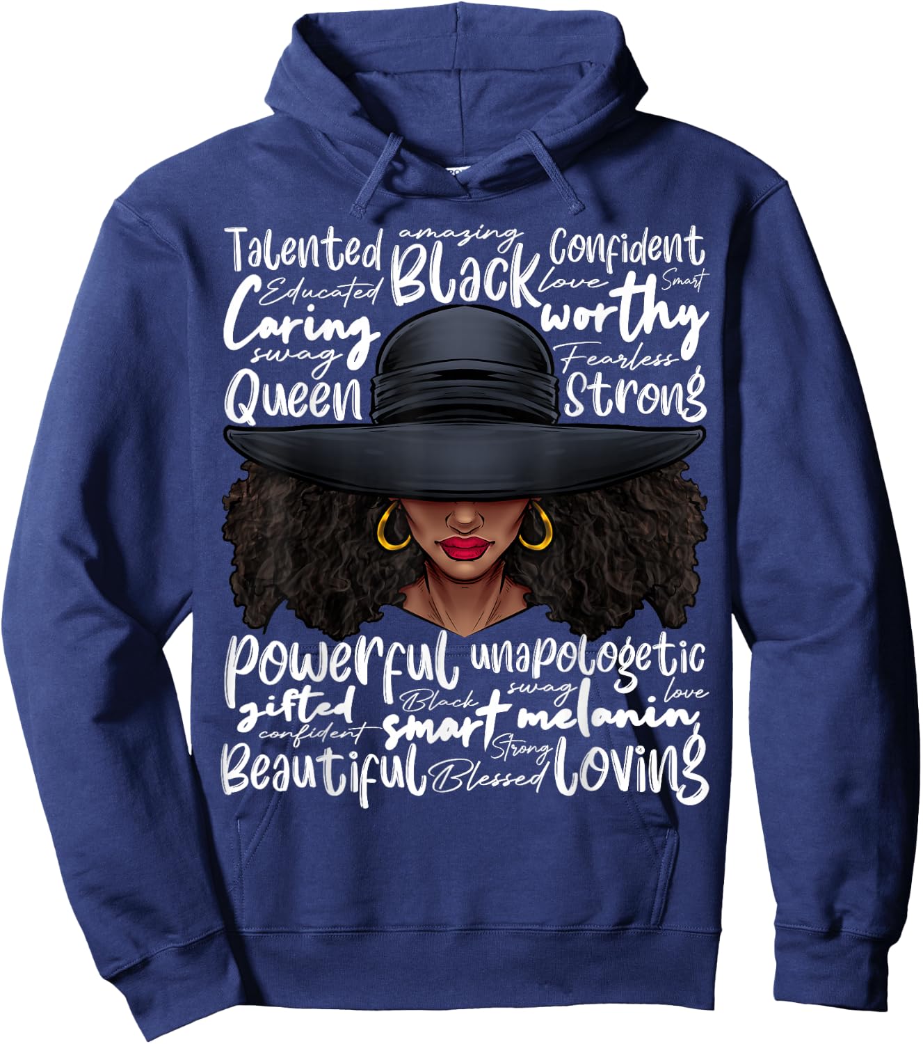 African Black History African American Ladies Juneteenth Hoodie - Hoodie | Navy
